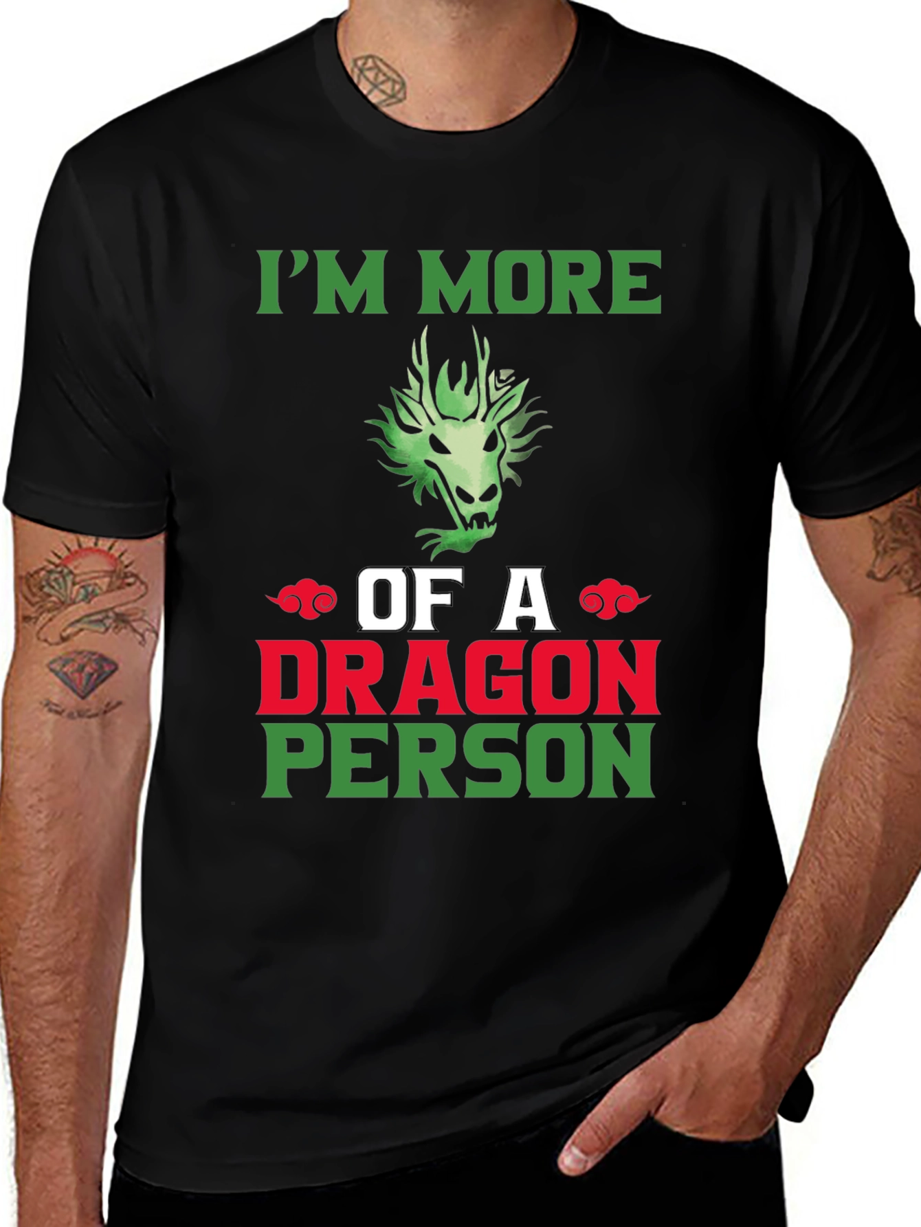 Variant 28 of I'm More of a Dragon Person Graphic T-Shirt