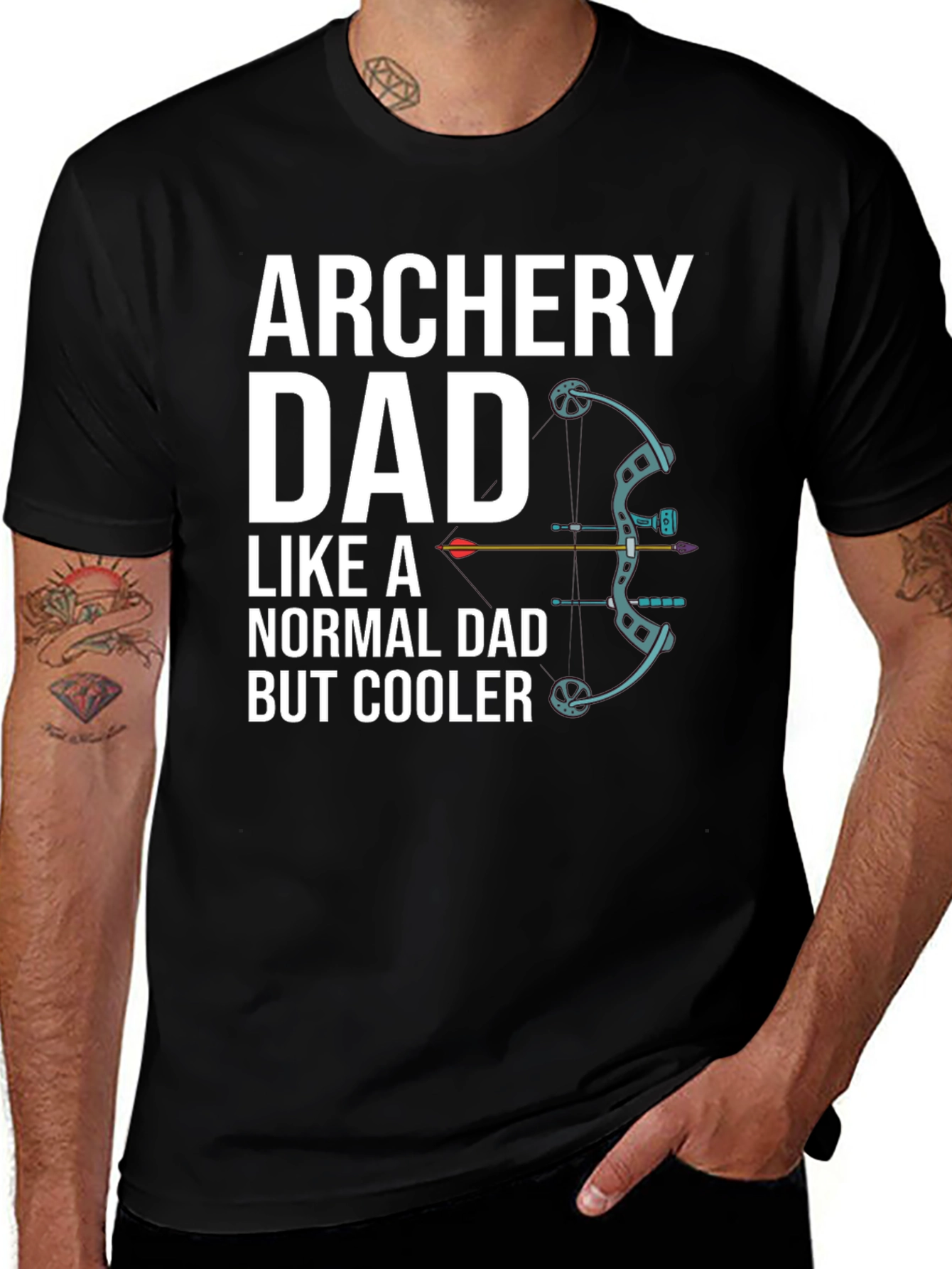 Variant 30 of Archery Dad T-Shirt - Cooler Than a Normal Dad!