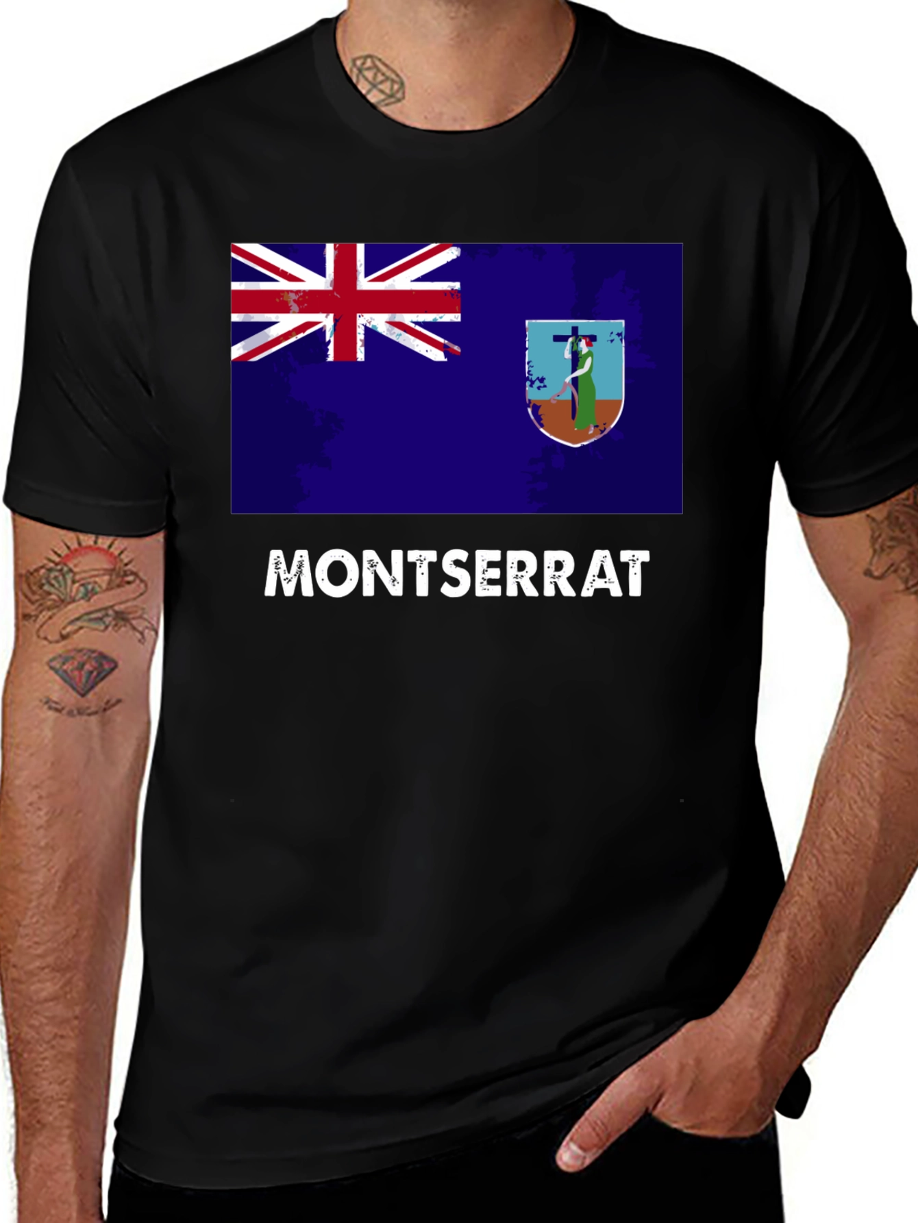 Variant 2 of Montserrat Flag T-Shirt - Island Pride