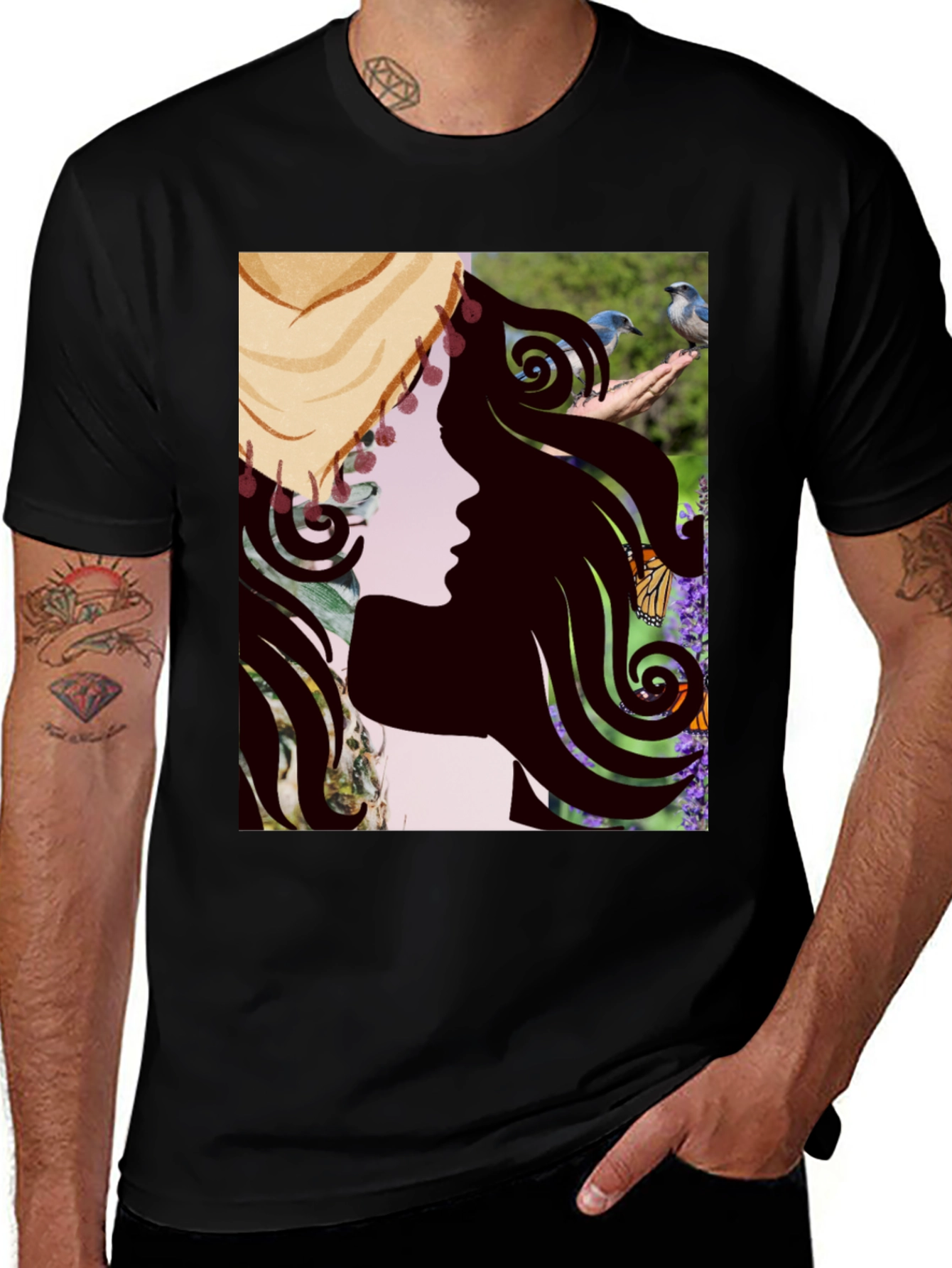 Variant 23 of Nature Silhouette Graphic T-Shirt