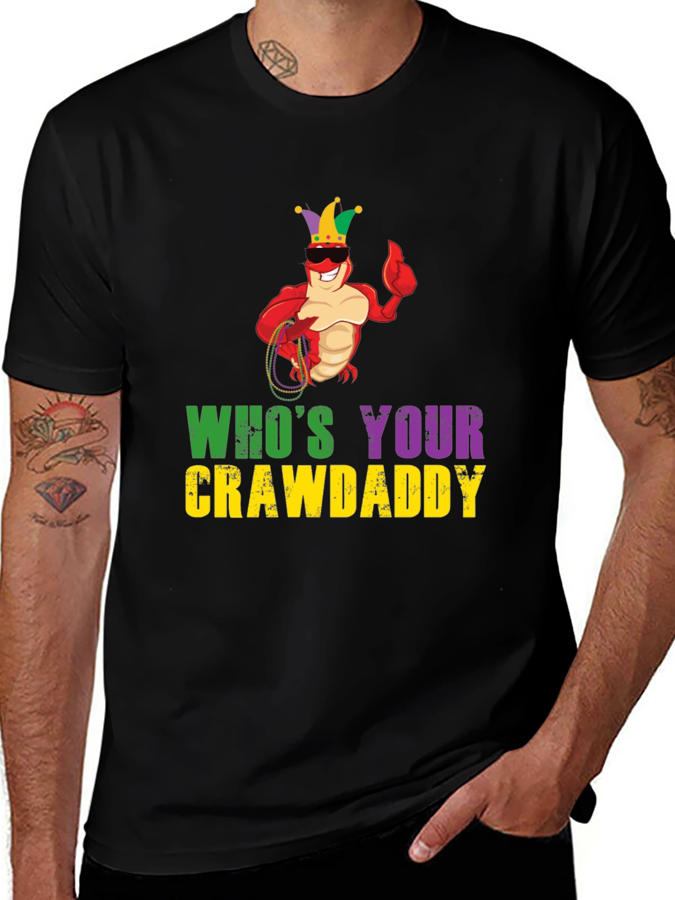 Who's Your Crawdaddy T-Shirt, Mardi Gras Lobster Tee