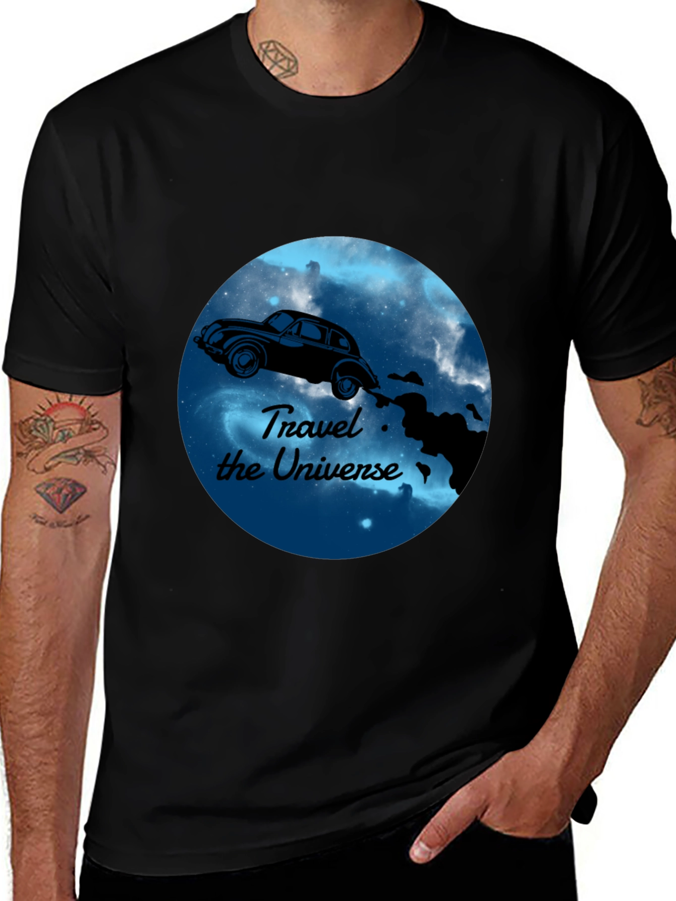 Variant 10 of Travel the Universe T-Shirt - Classic Car Design