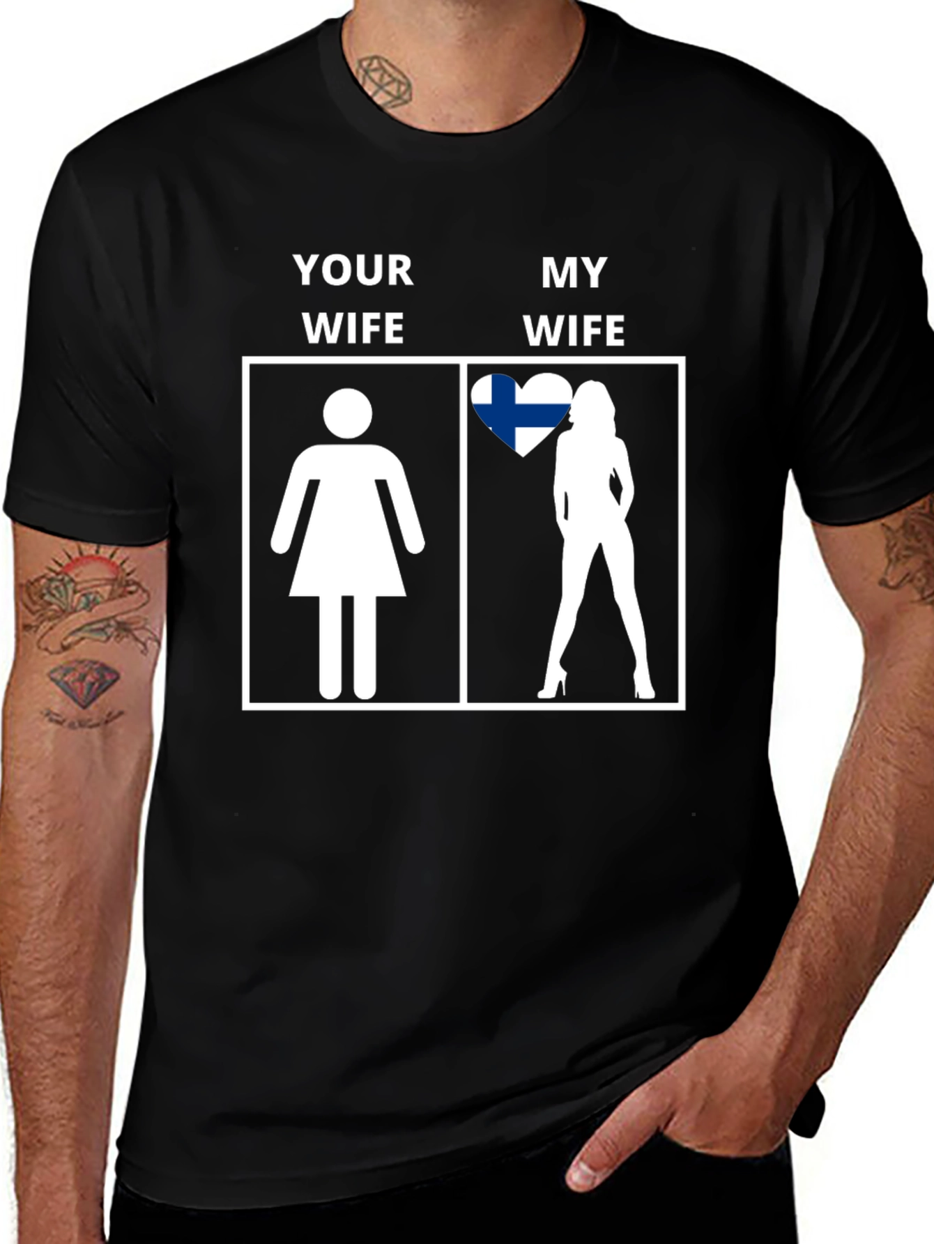 Variant 10 of Finland Wife T-Shirt - Funny Graphic Tee