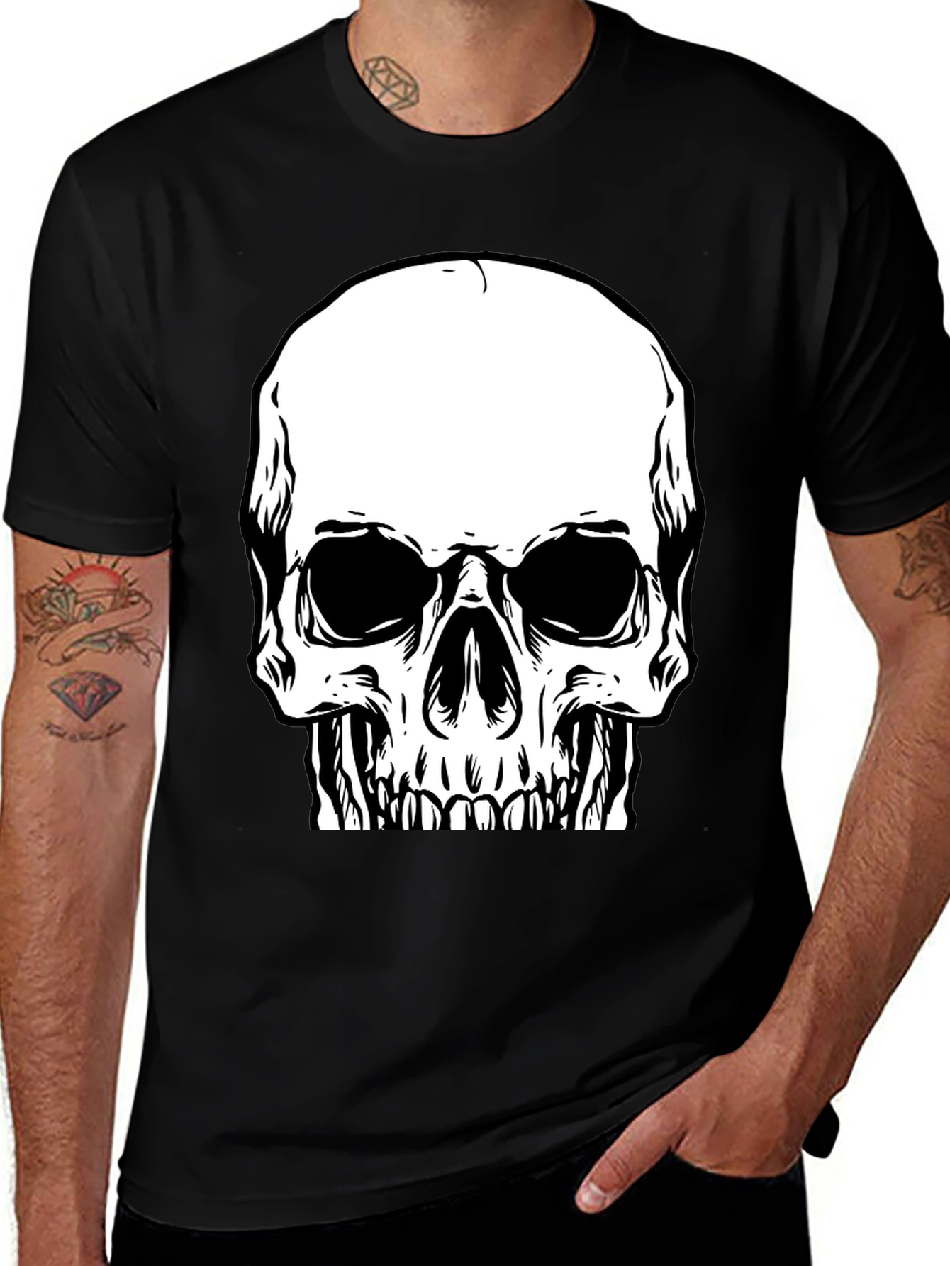 Skull Graphic T-Shirt - Bold & Edgy Design