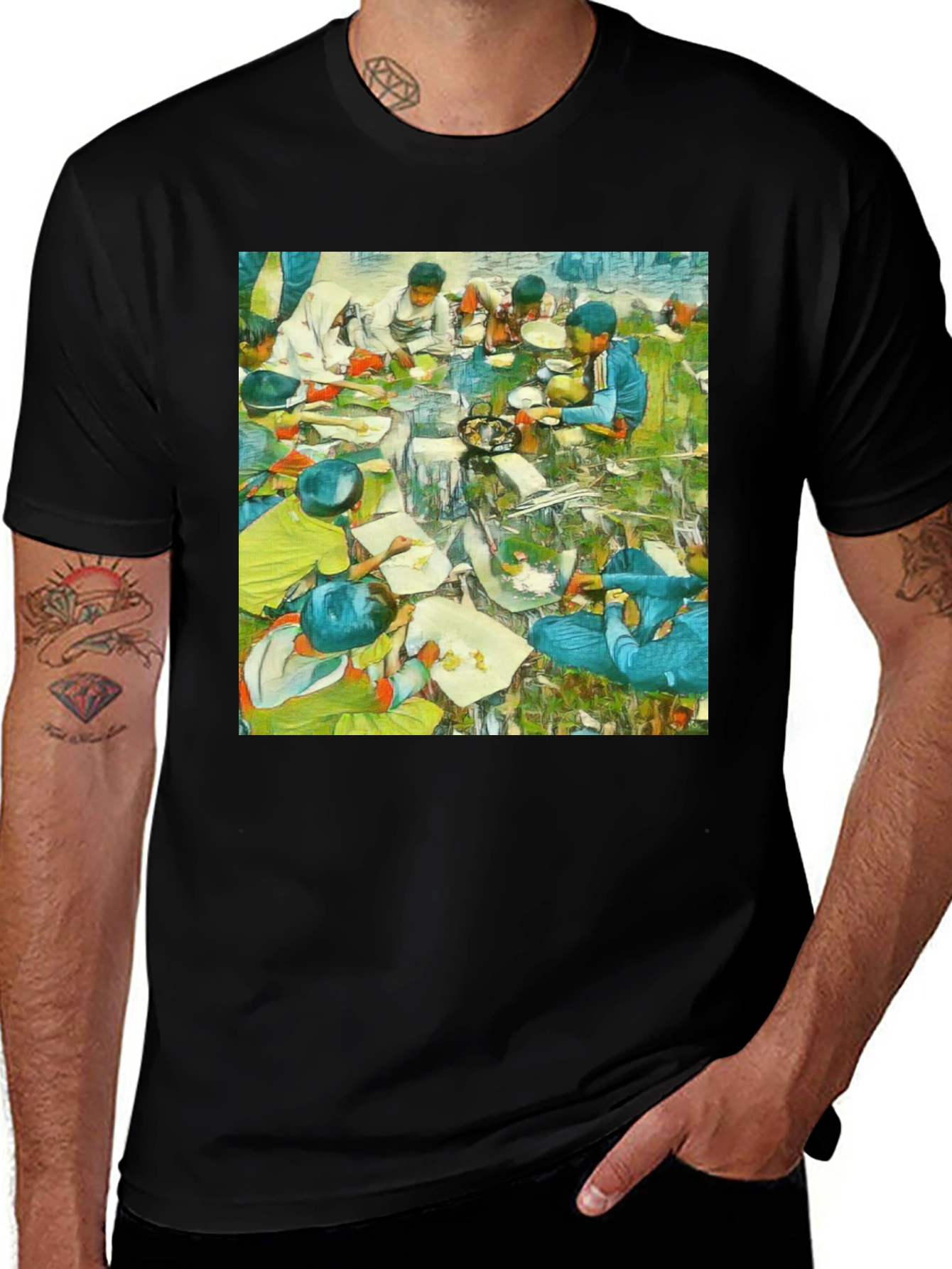 Variant 4 of Artistic Feast T-Shirt: Unique Graphic Tee