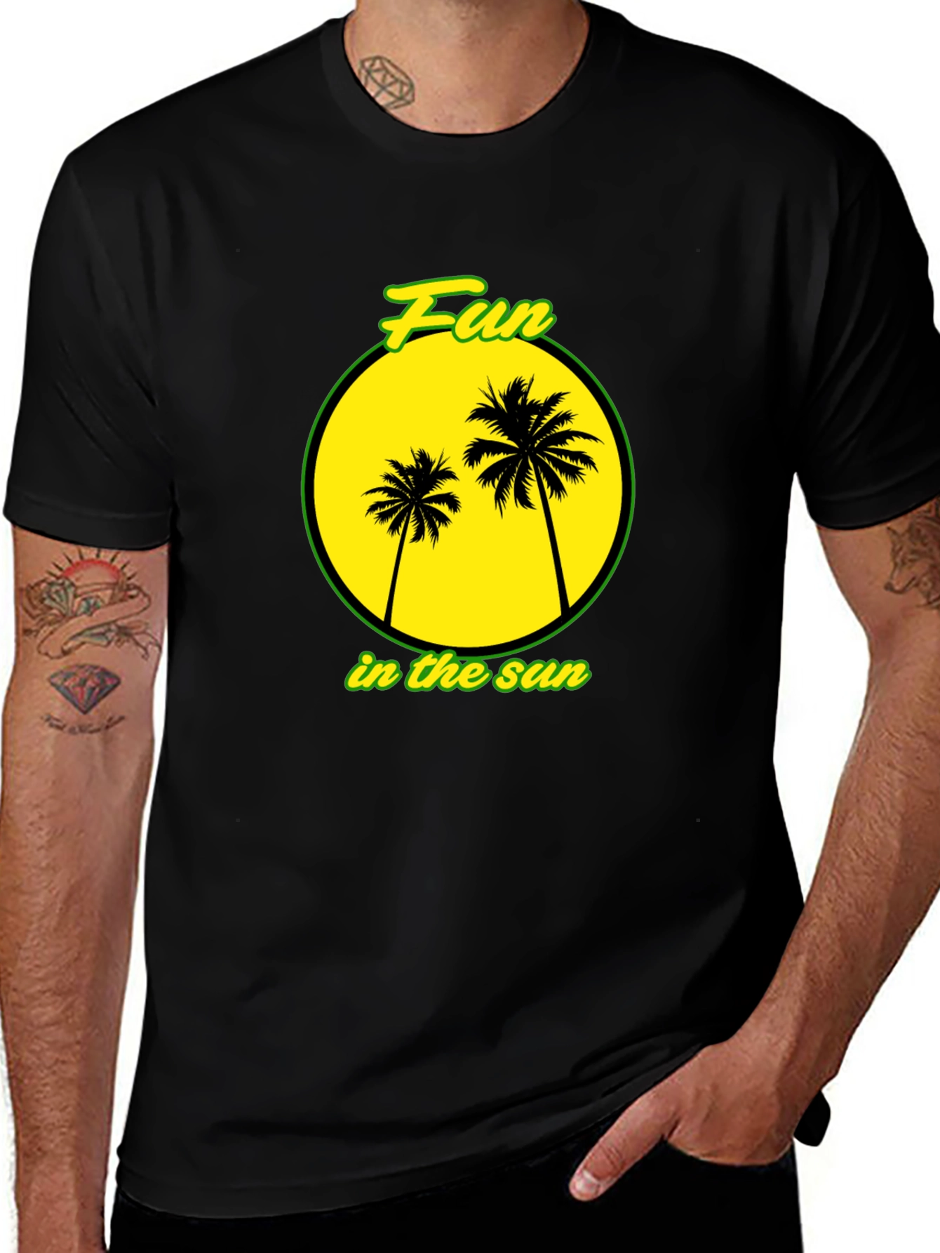 Variant 15 of Fun in the Sun Black Graphic Tee