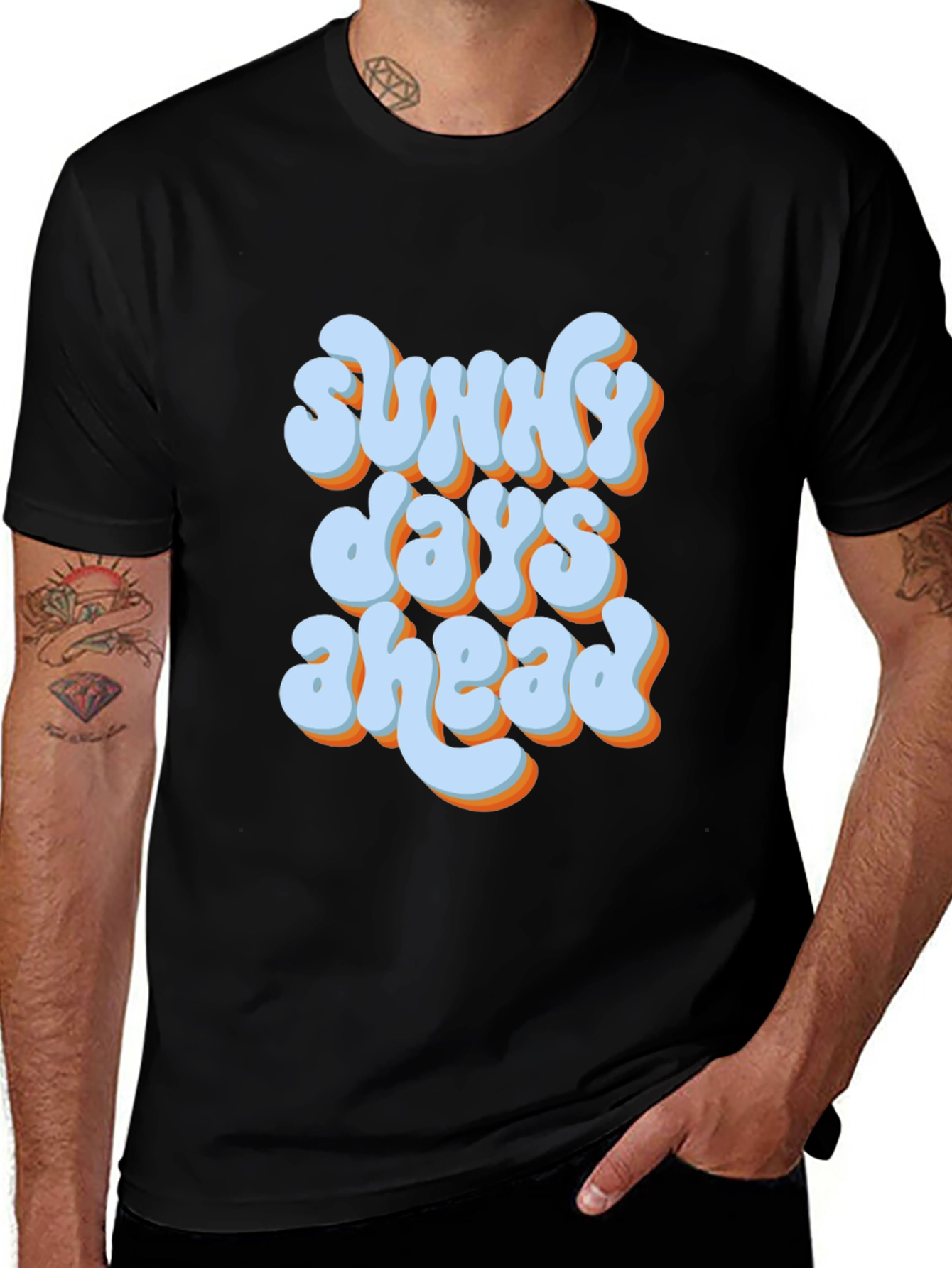 Variant 28 of Sunny Days Ahead Black T-Shirt