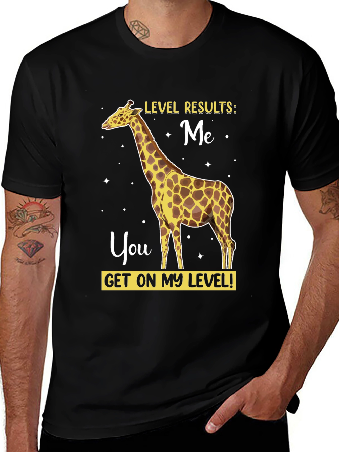 Giraffe Level Results Funny T-Shirt
