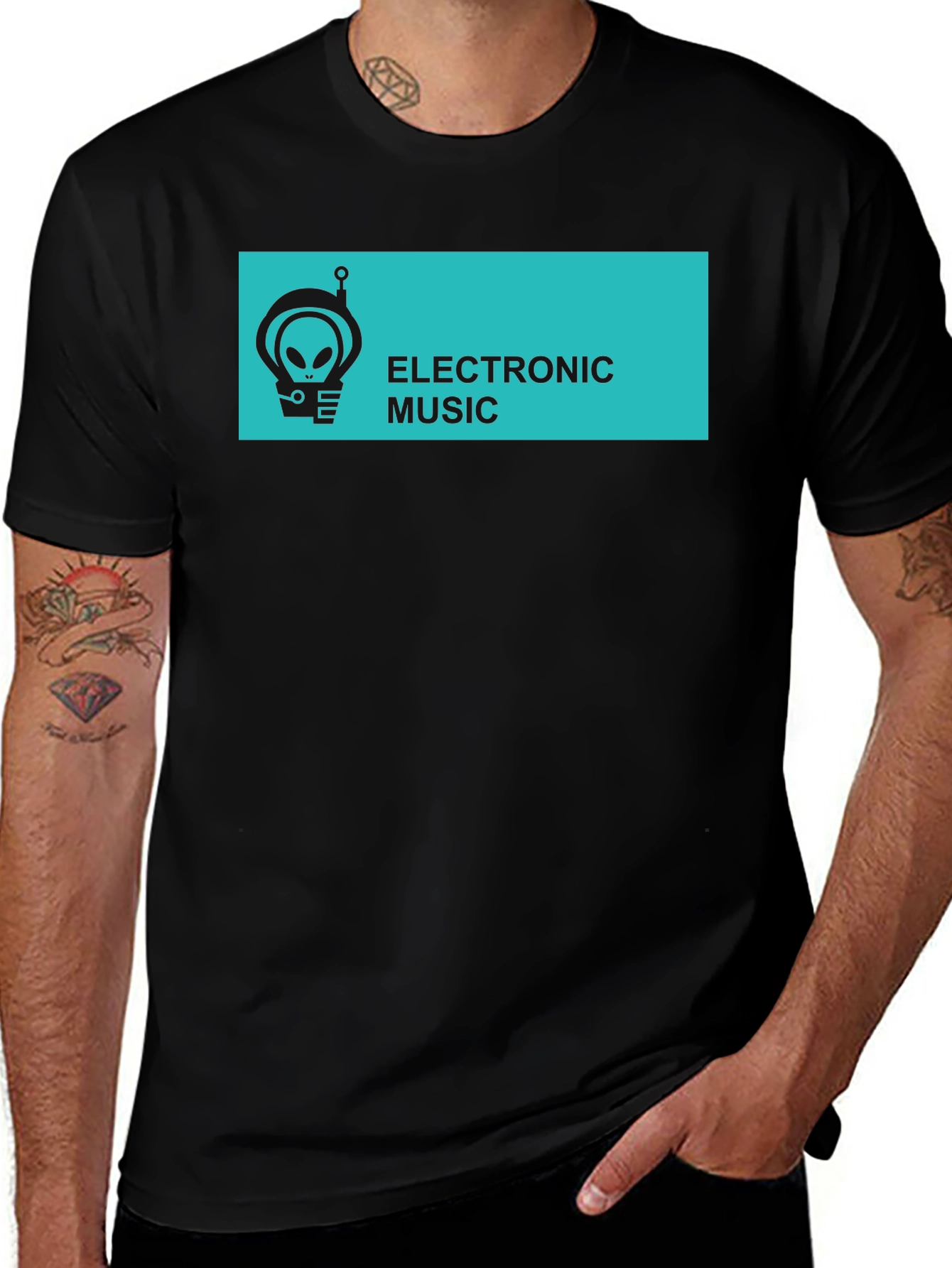 Variant 26 of Electronic Music Alien Graphic T-Shirt