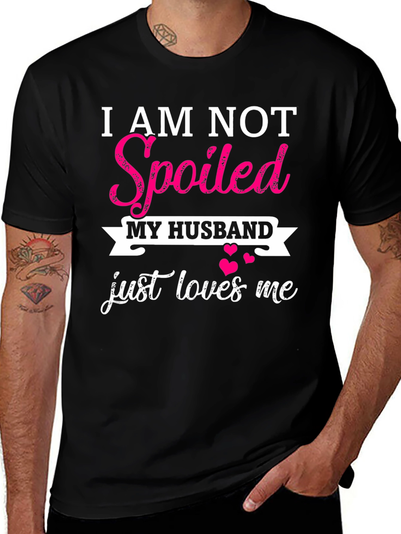 Variant 20 of Spoiled Husband Loves Me Graphic Tee