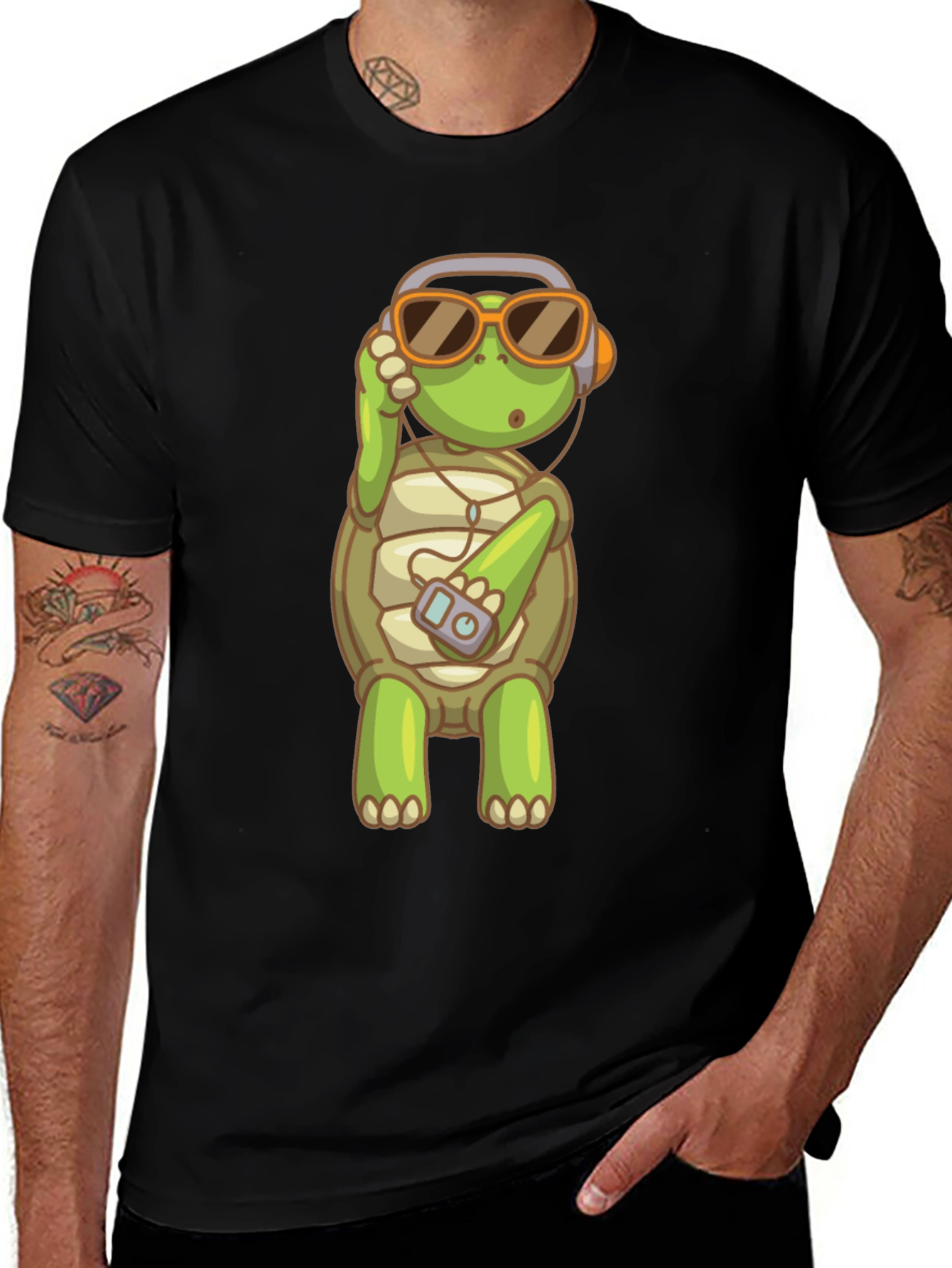 Variant 23 of Turtle DJ Graphic T-Shirt