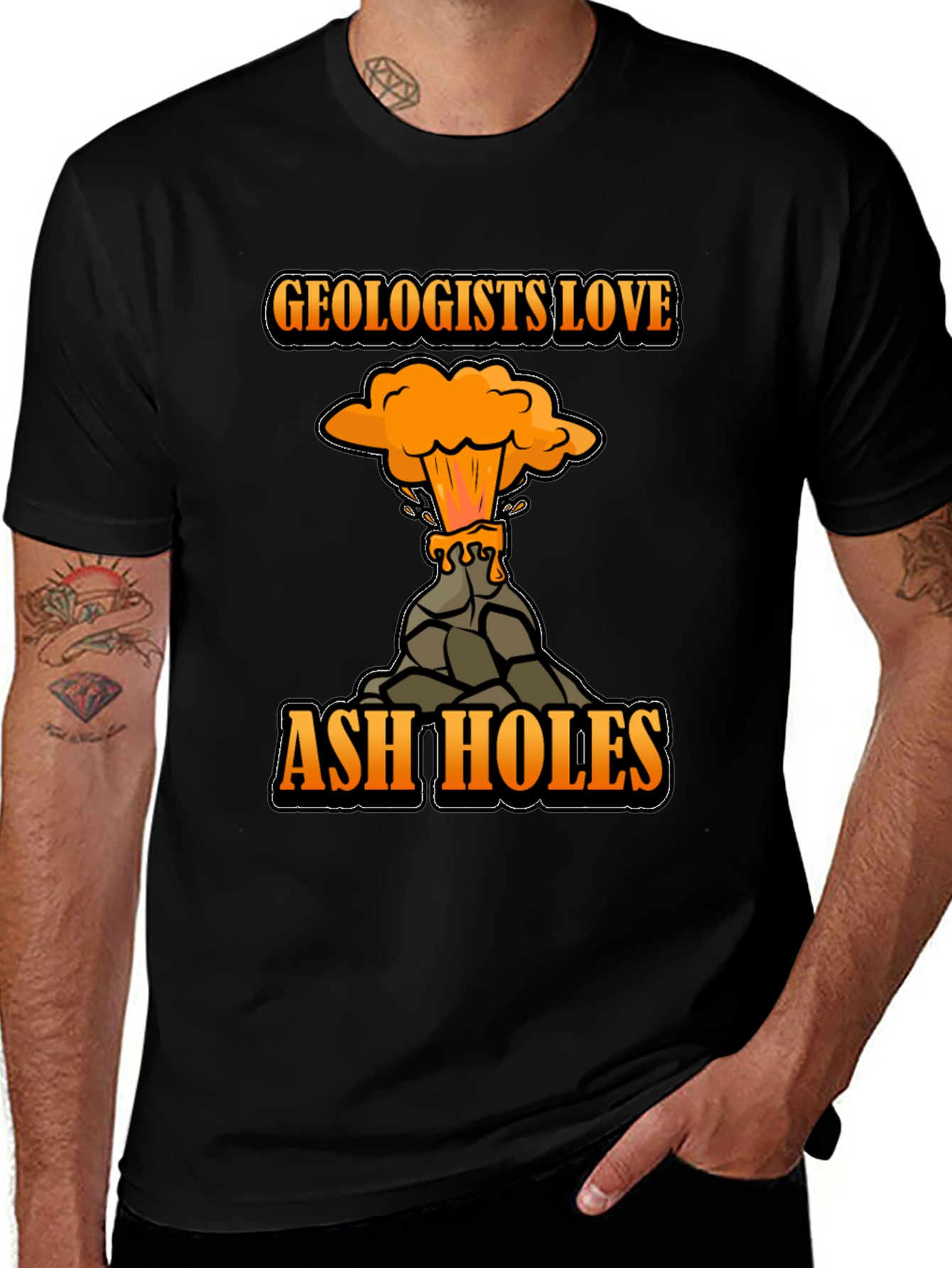 Variant 25 of Geologists Love Ash Holes Black T-Shirt