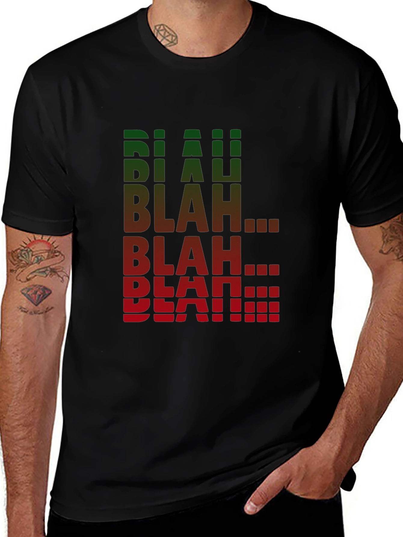Variant 14 of Blah T-Shirt - Gradient Text Tee