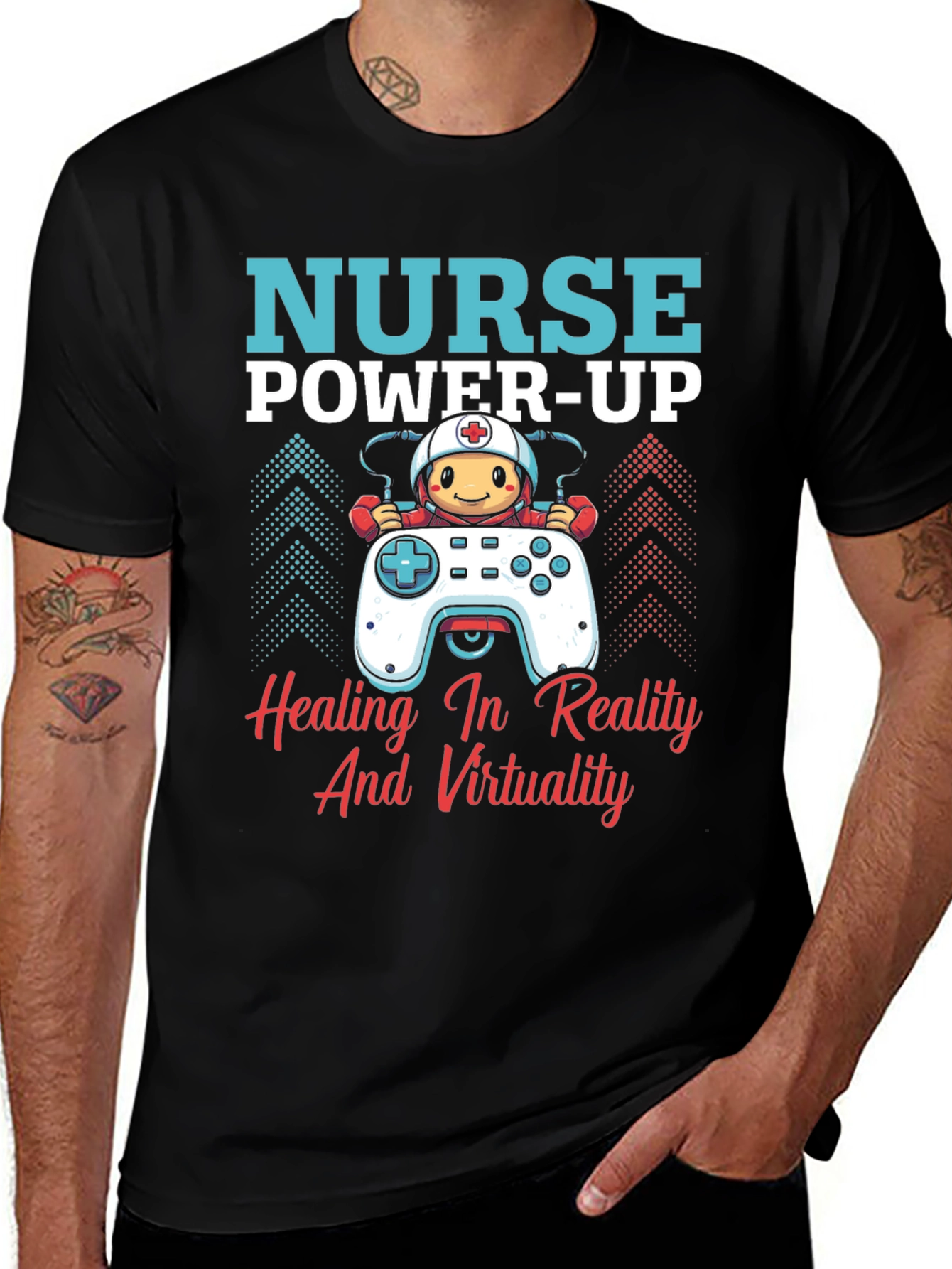 Variant 25 of Nurse Power-Up T-Shirt