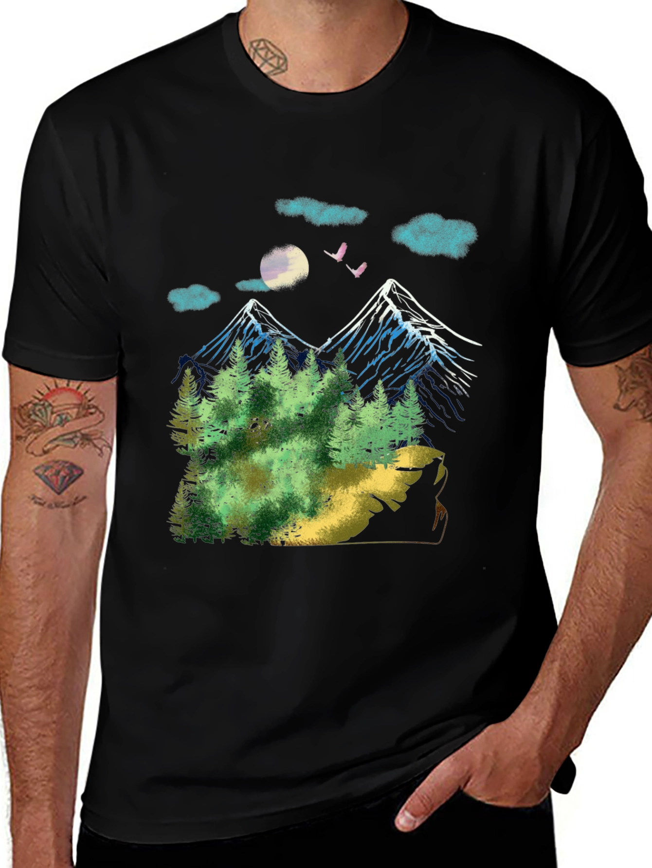 Variant 14 of Mountain Landscape Graphic T-Shirt