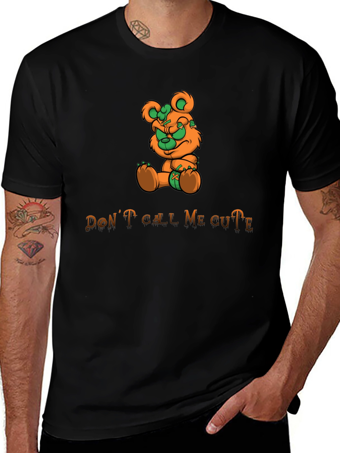 Variant 15 of Edgy Bear Graphic Tee - Don't Call Me Cute