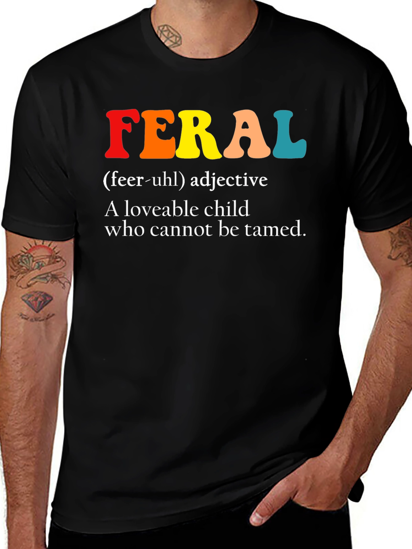 Variant 23 of Feral Definition Graphic T-Shirt - Untamed Spirit