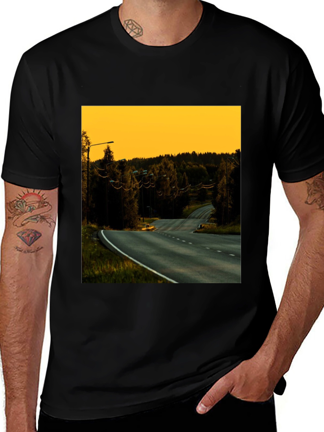 Variant 10 of Road View Black T-Shirt