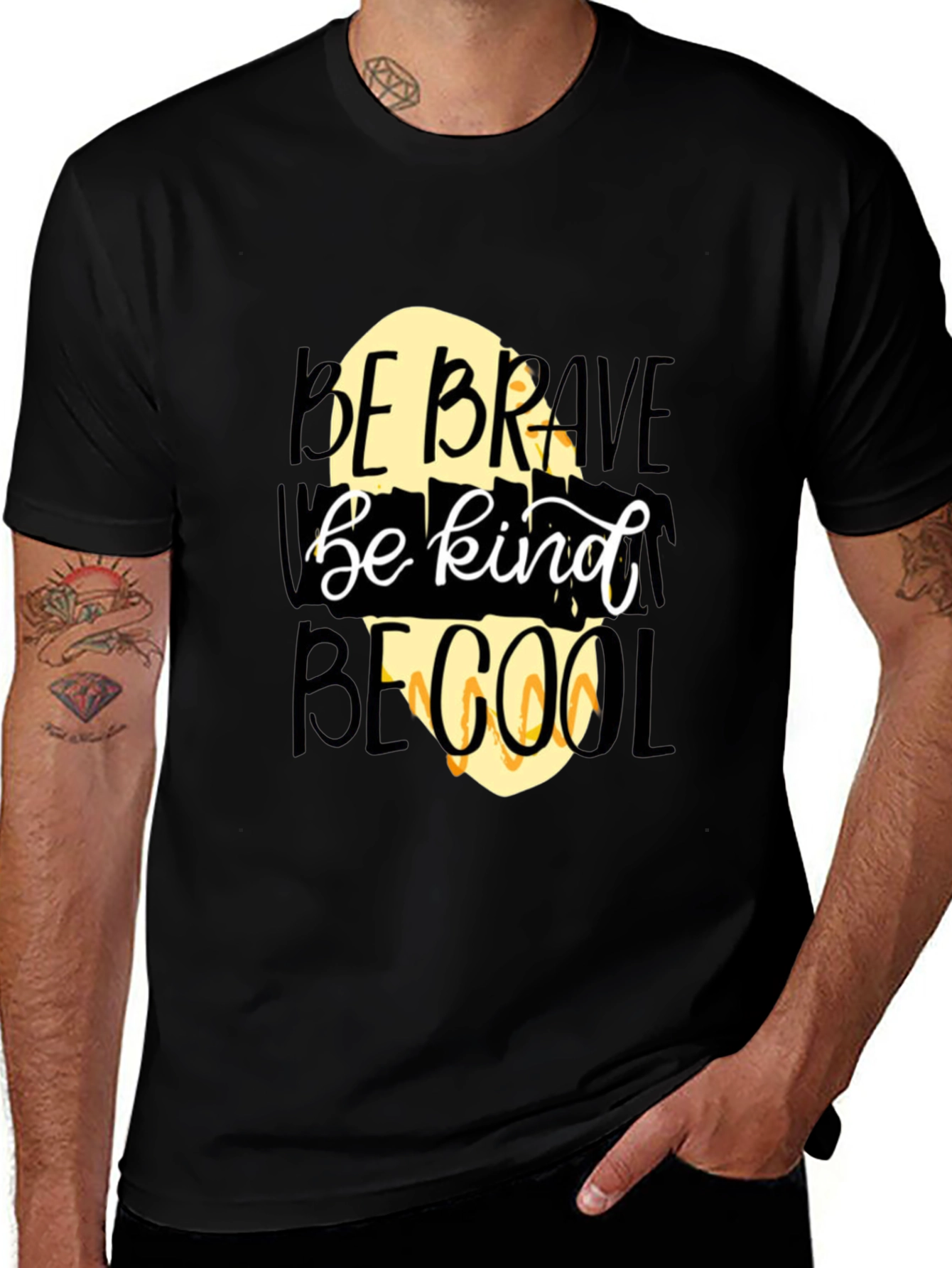 Variant 25 of Be Brave, Be Kind, Be Cool Black Tee