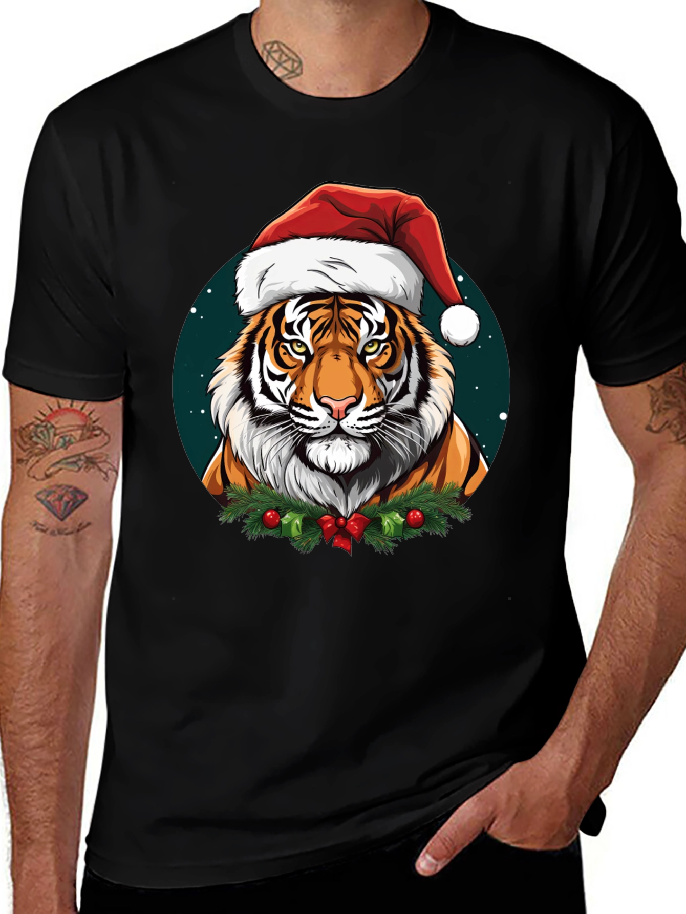 Variant 30 of Festive Tiger Graphic Tee