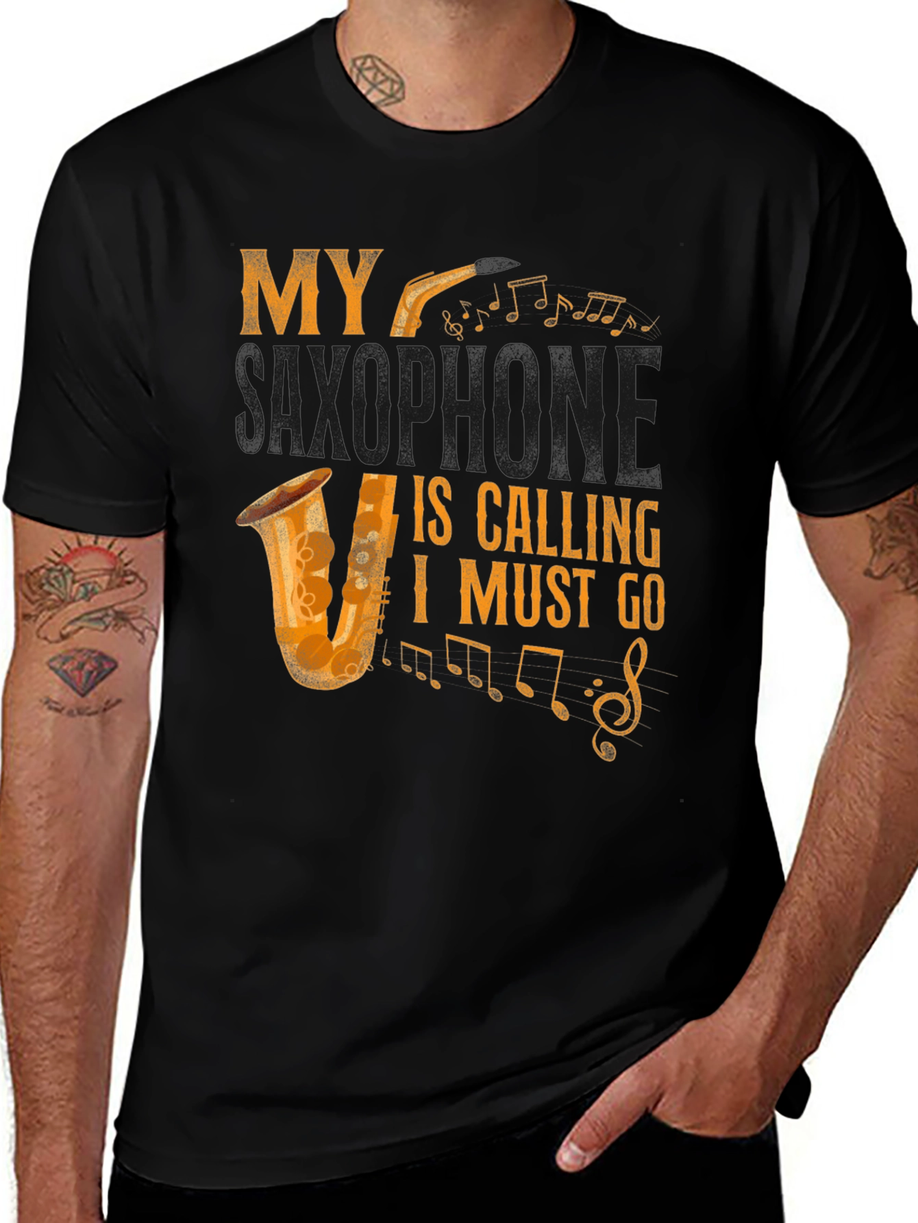 Variant 28 of My Saxophone Is Calling Men's Graphic Tee