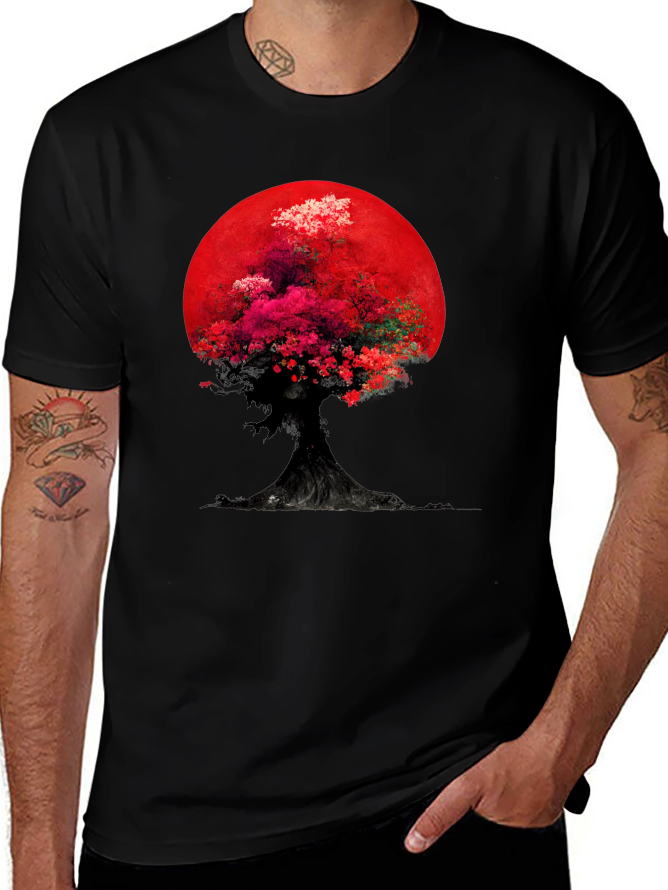 Variant 17 of Tree of Life Red Moon Graphic Tee