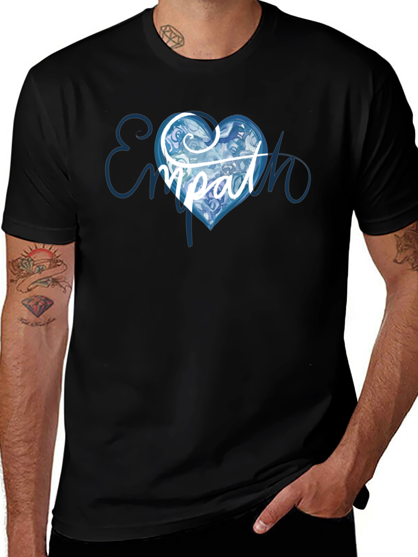 Empath Heart Graphic T-Shirt - Black