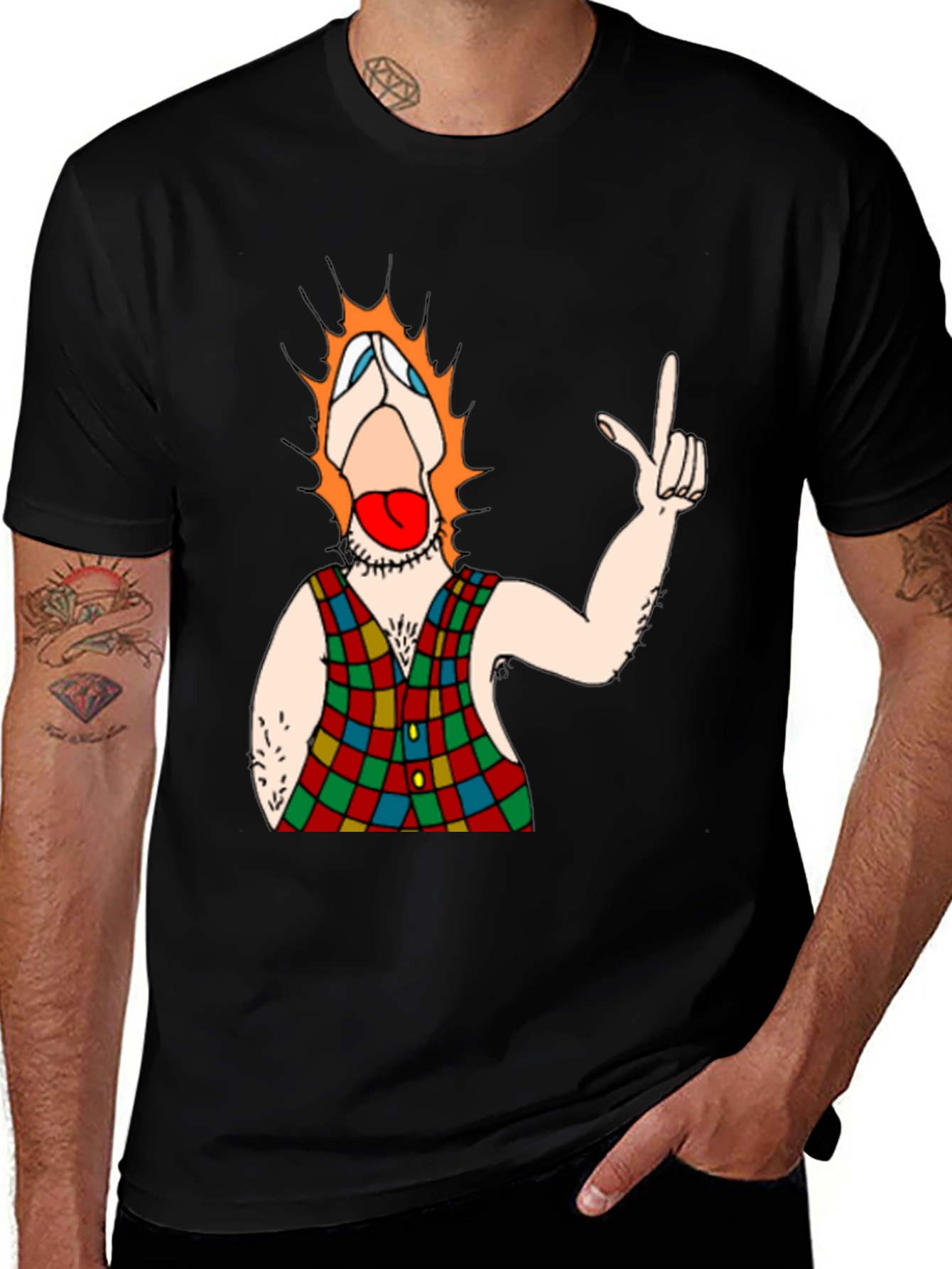 Variant 26 of Clown Character Black T-Shirt