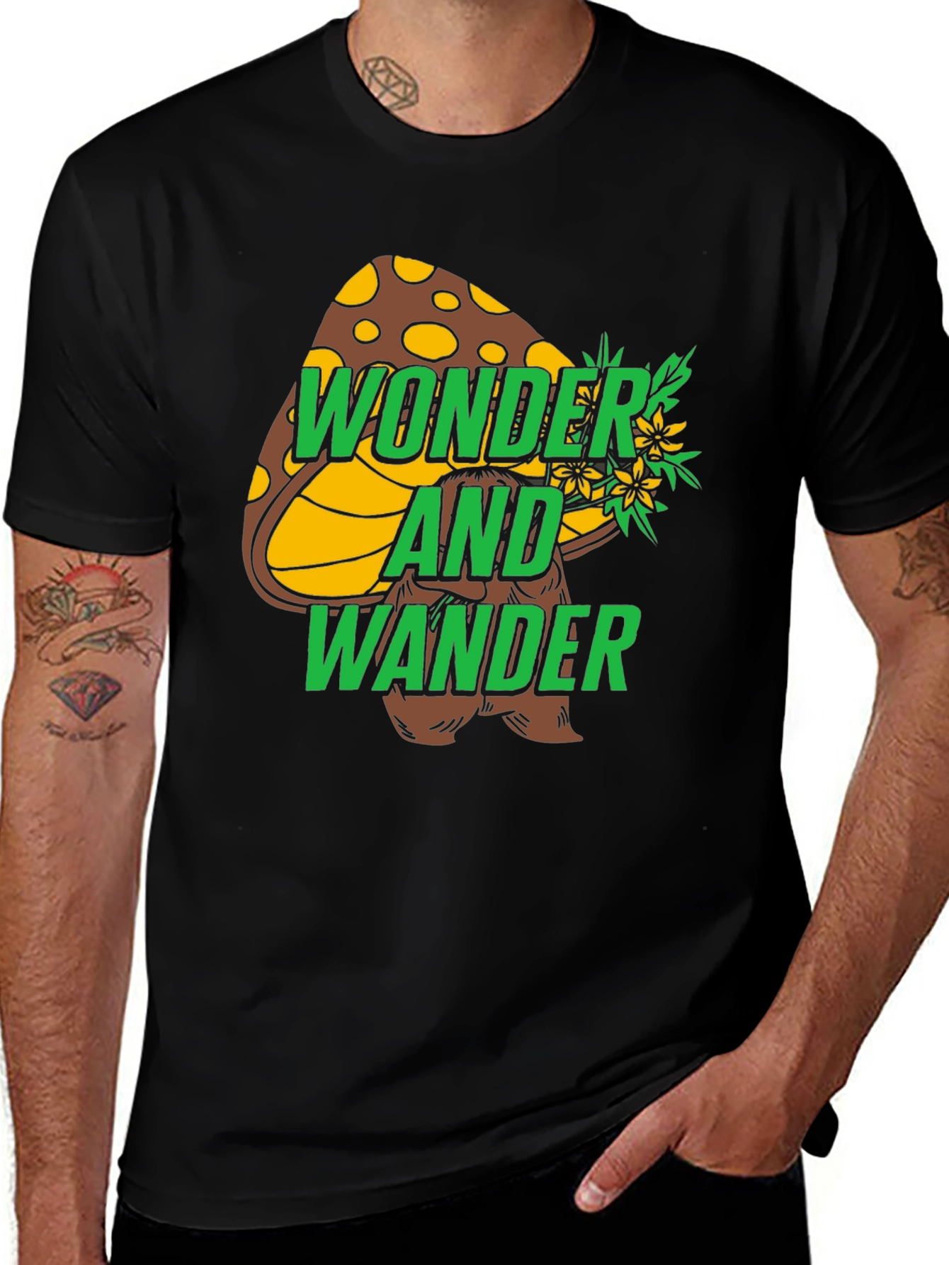 Variant 14 of Wonder and Wander Mushroom Graphic Tee