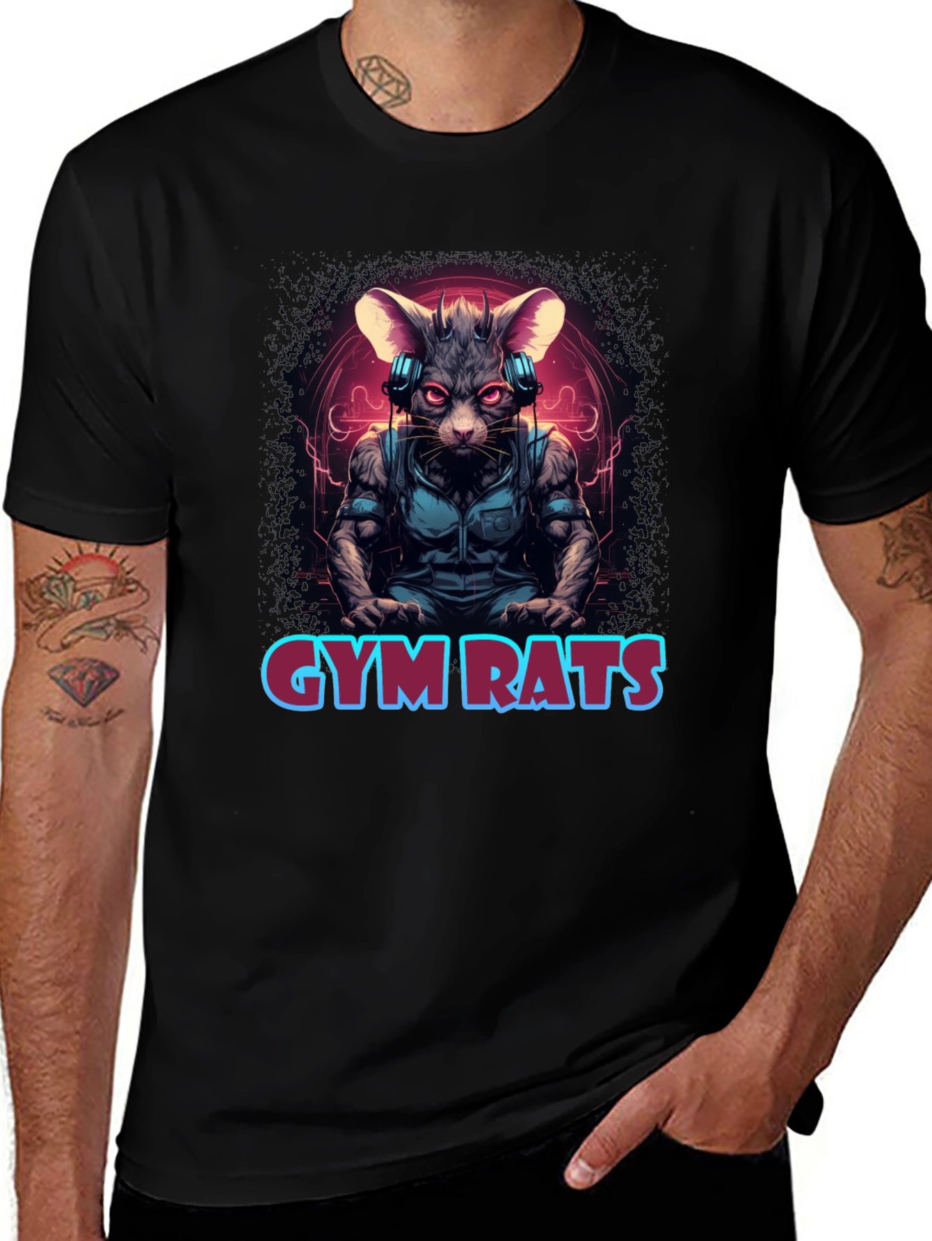 Variant 24 of Gym Rats Graphic Tee - Workout Motivation