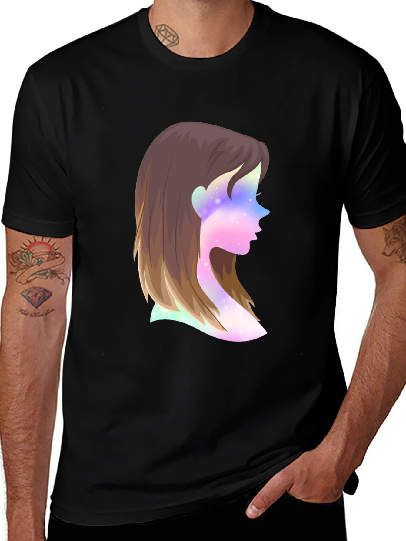 Variant 20 of Cosmic Girl Graphic Tee - Unique Design