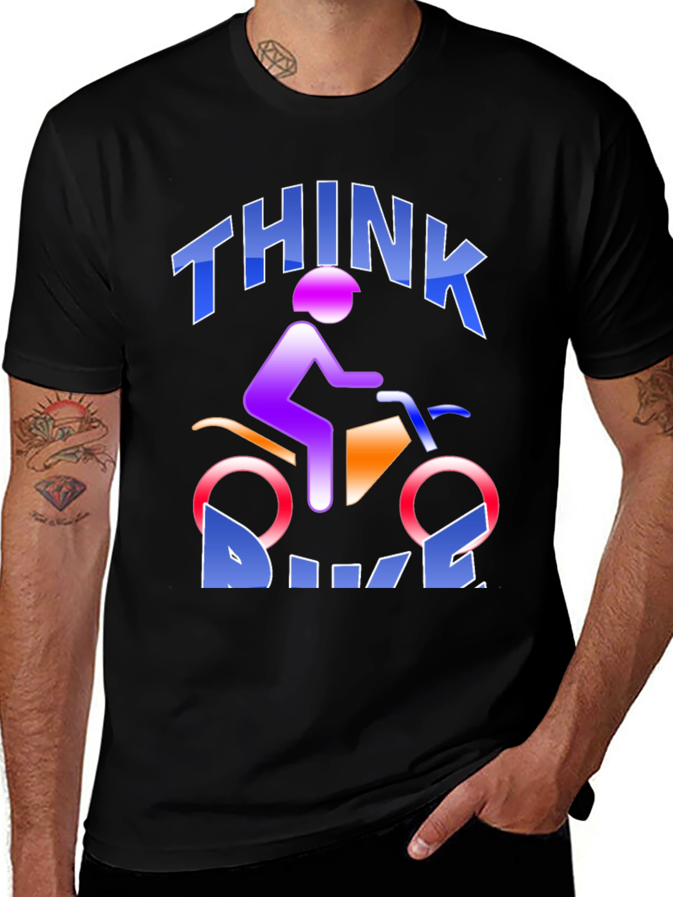 Variant 10 of Think Bike Black Graphic Tee