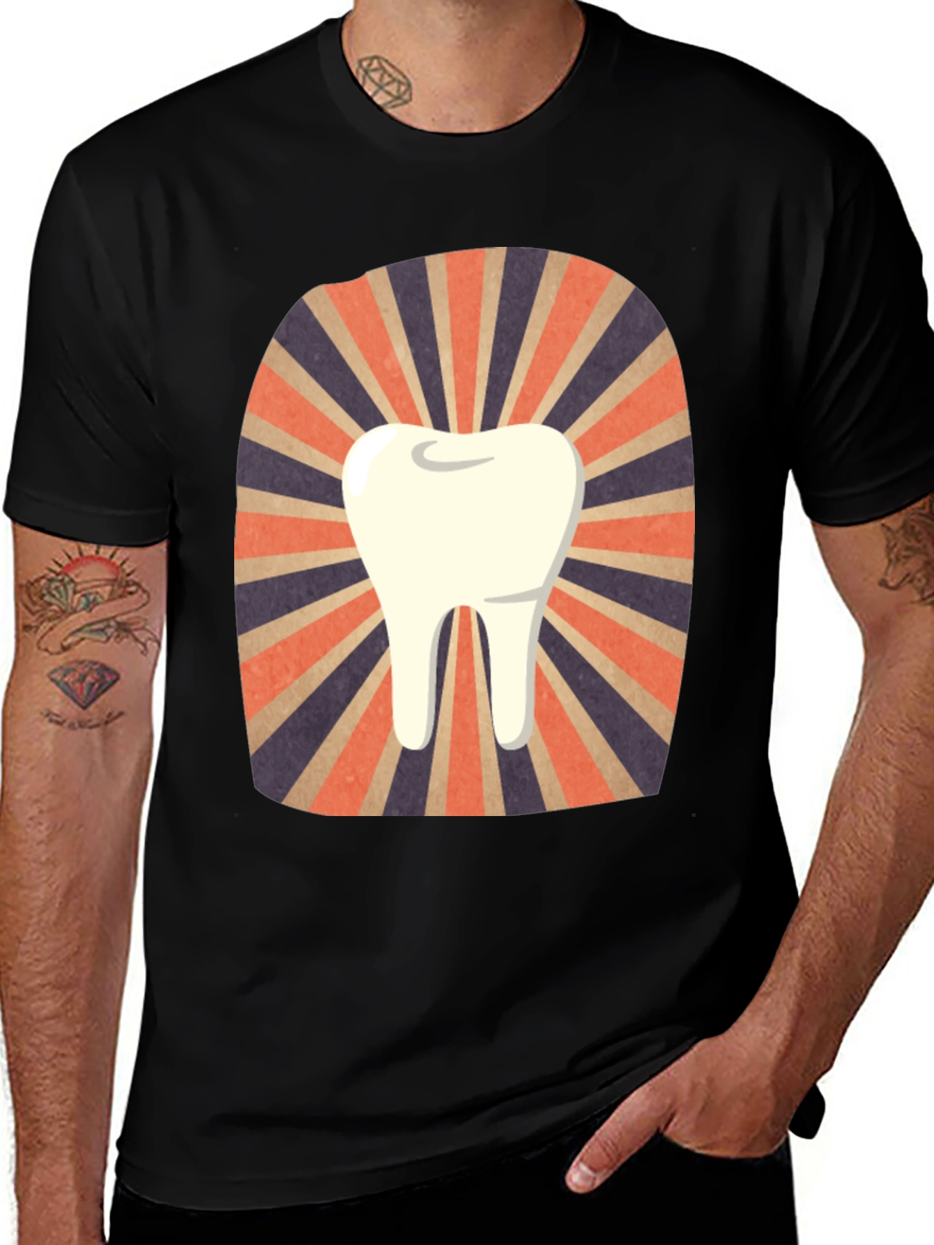 Variant 11 of Retro Tooth Graphic Tee - Dentist Gift