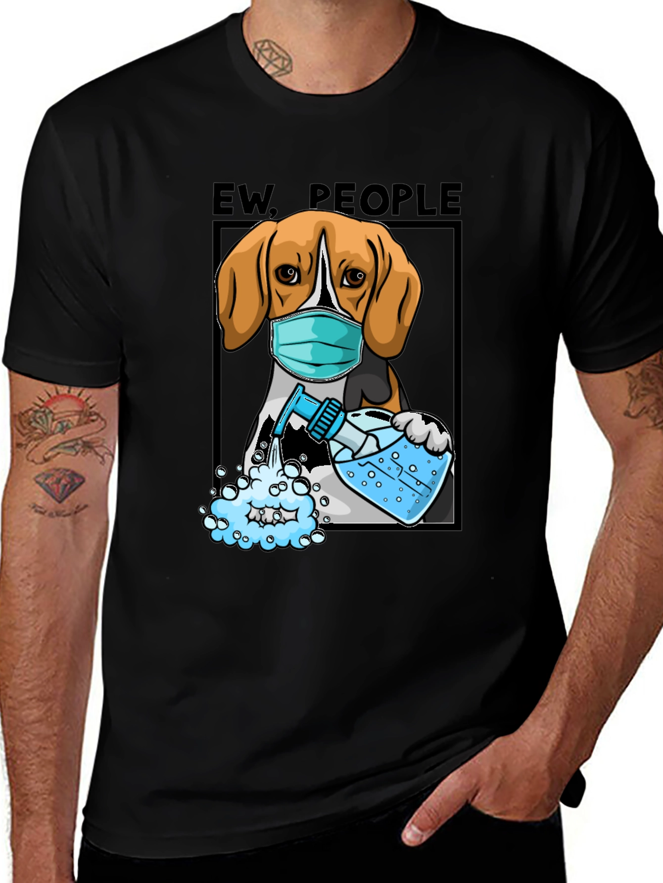 Variant 8 of Ew, People! Funny Dog Mask T-Shirt