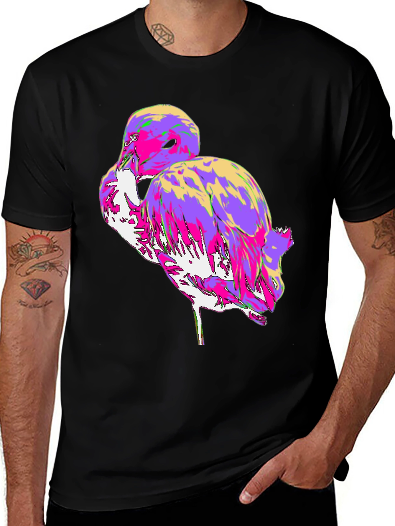 Variant 8 of Psychedelic Flamingo T-Shirt