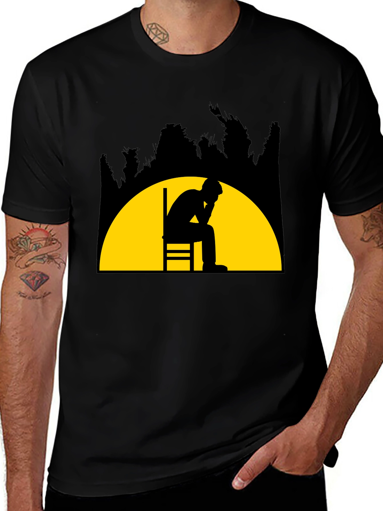 Variant 29 of Contemplative Silhouette T-Shirt