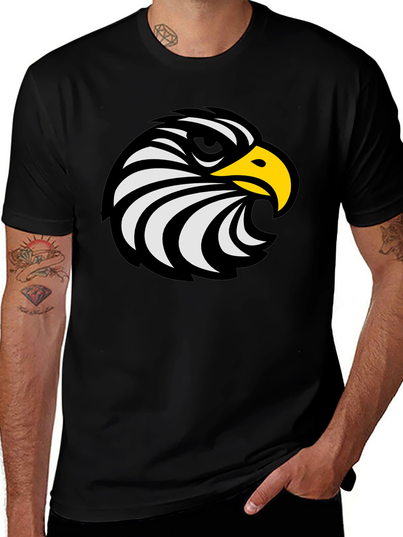 Variant 14 of Eagle Graphic Black T-Shirt