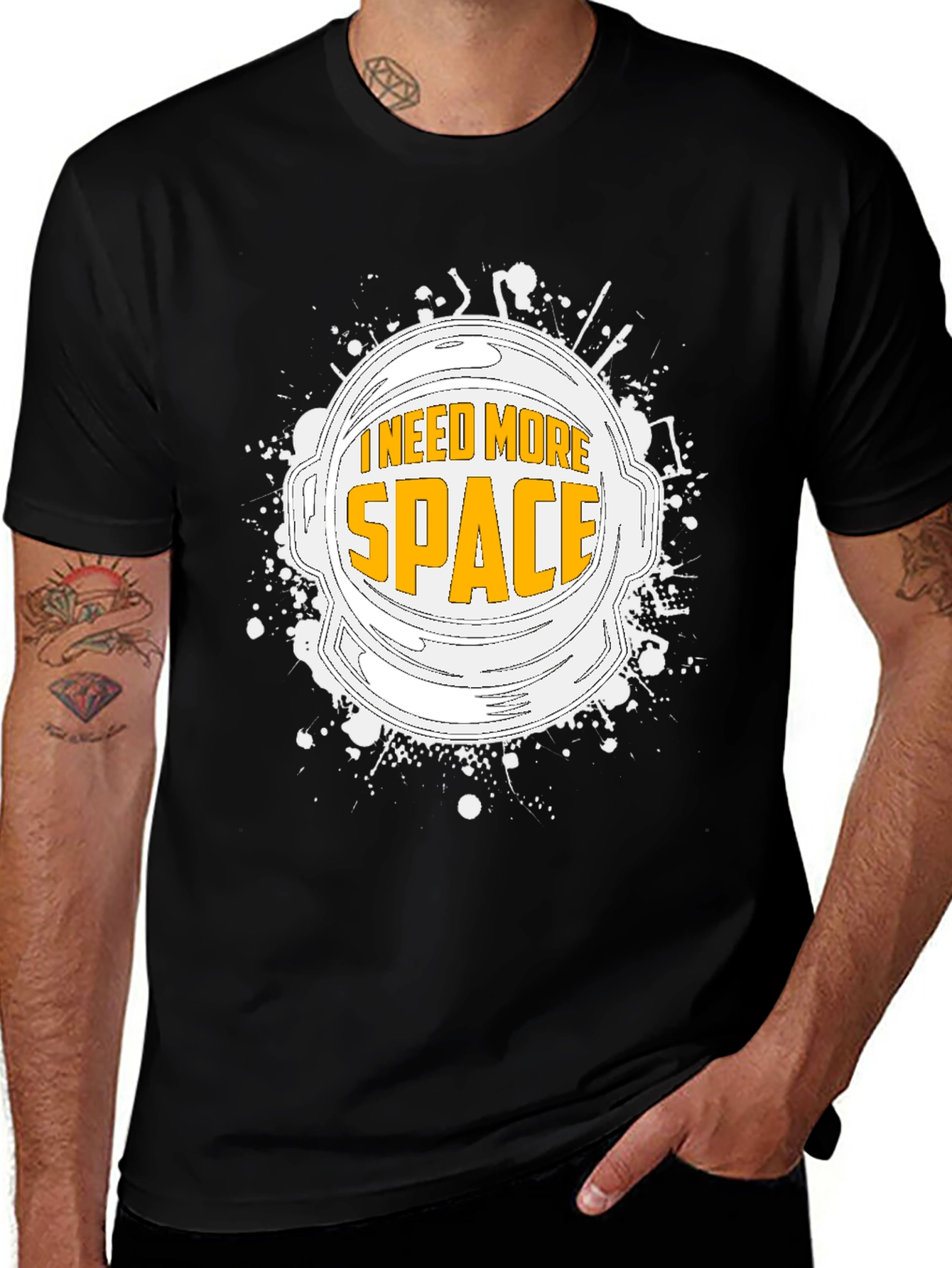 Variant 16 of I Need More Space T-Shirt - Astronaut Helmet Design