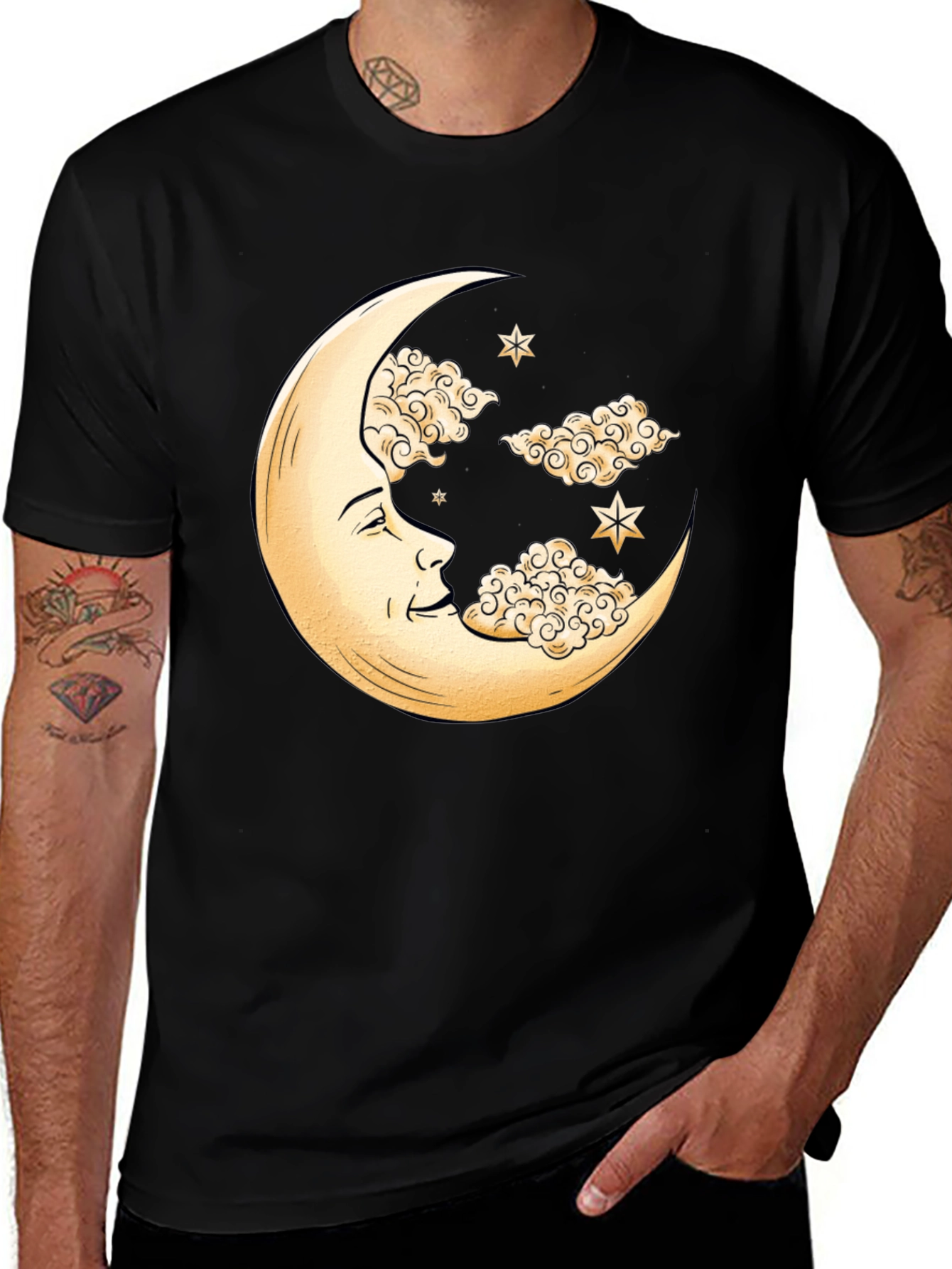 Variant 8 of Celestial Moon & Stars Graphic T-Shirt
