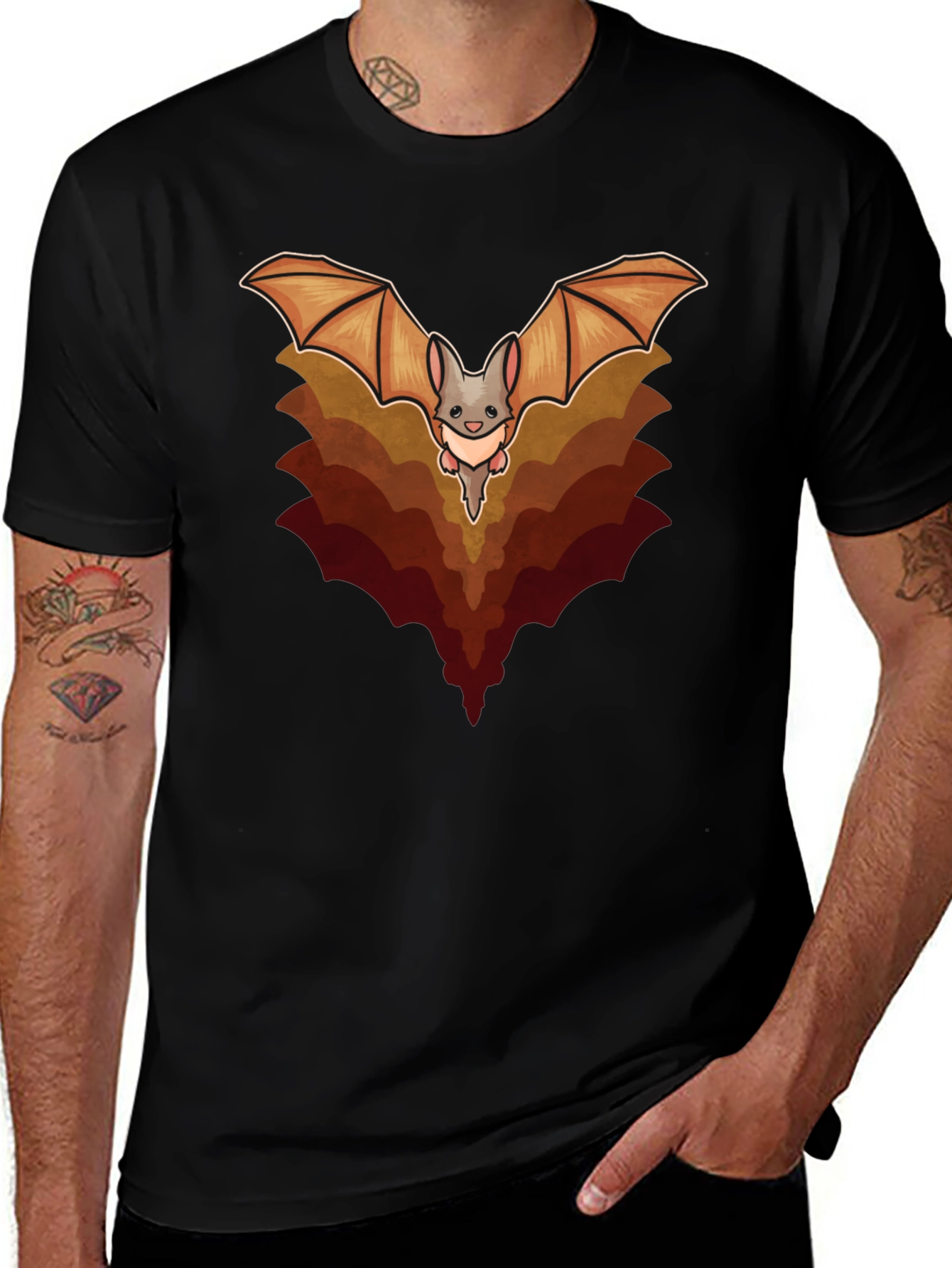 Variant 2 of Bat Graphic Tee - Unique Animal Lover Design
