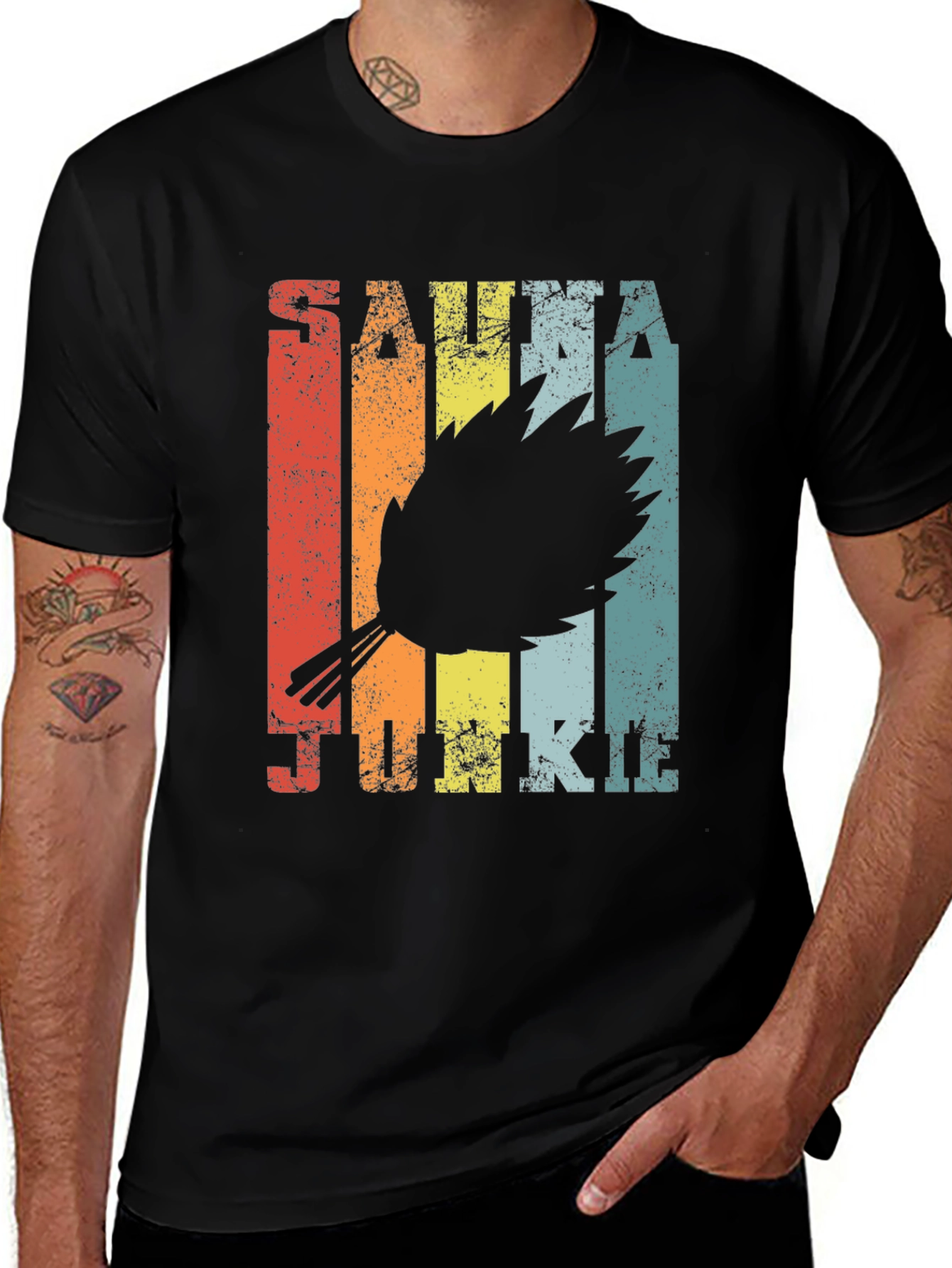 Variant 12 of Retro Sauna Junkie T-Shirt