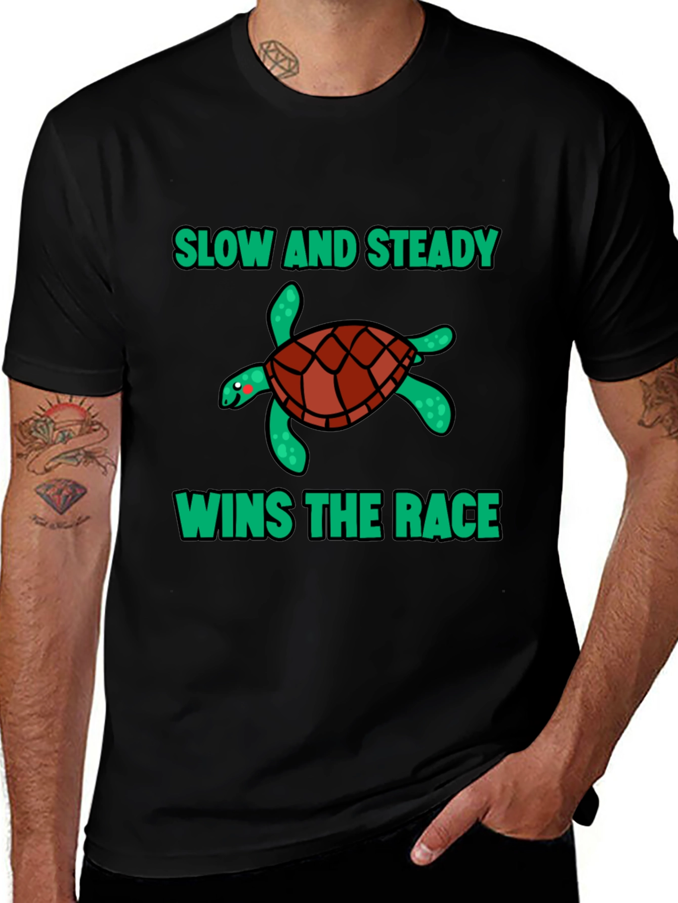 Variant 28 of Slow and Steady Wins the Race Turtle T-Shirt