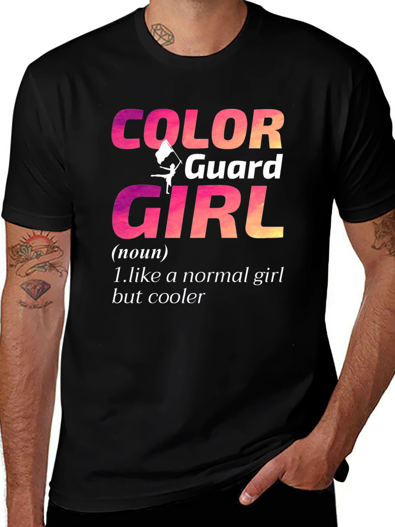 Variant 8 of Color Guard Girl T-Shirt - Like a Normal Girl But Cooler