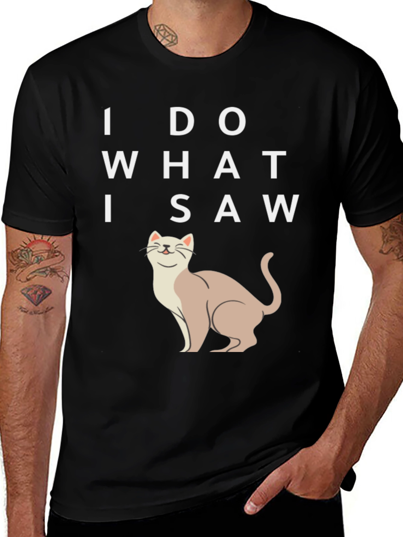 Variant 18 of I Do What I Saw Cat T-Shirt - Funny Cat Lover Tee