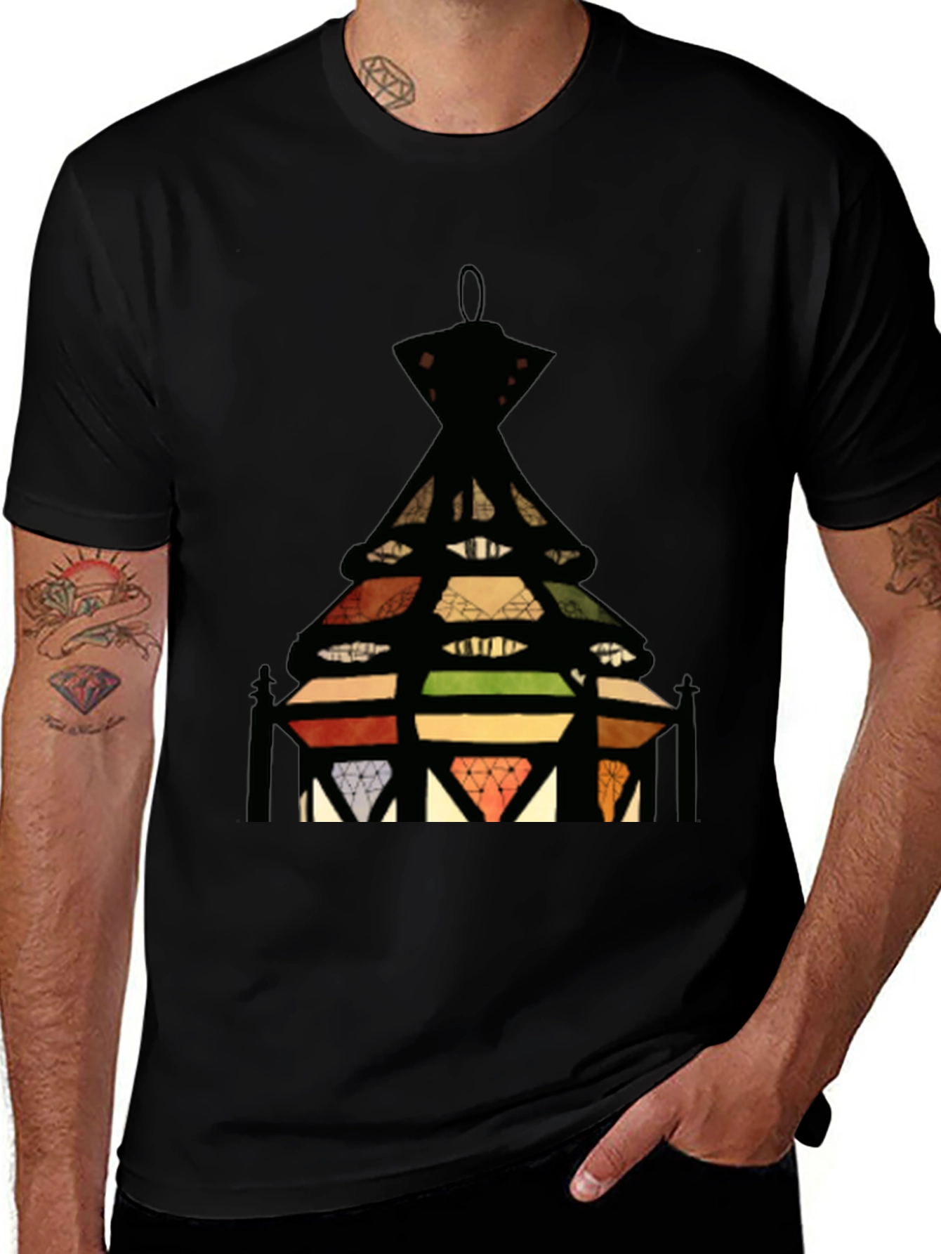 Variant 7 of Geometric Lantern Graphic Tee