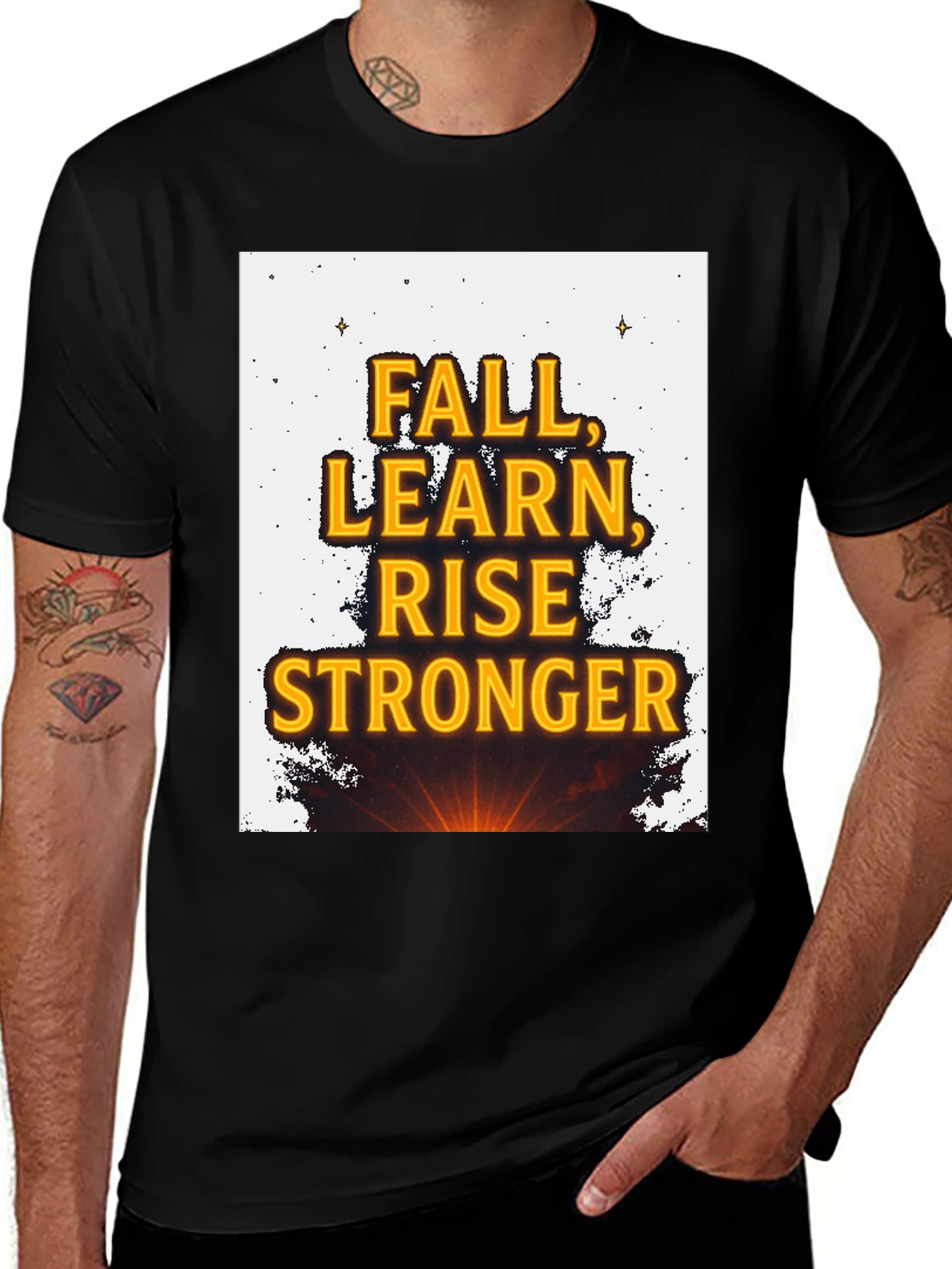 Motivational Fall Learn Rise Stronger T-Shirt