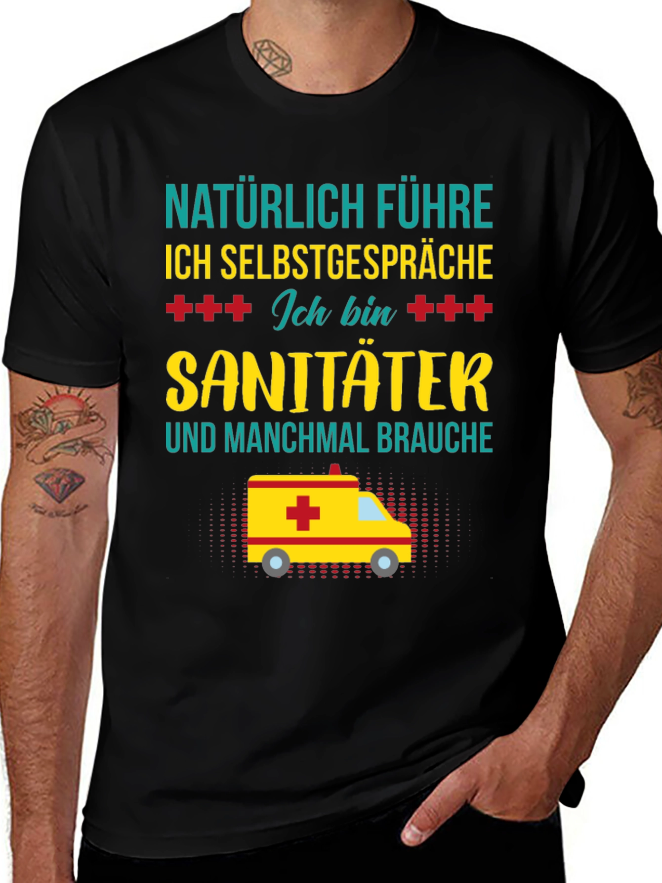 Variant 11 of Funny EMT T-Shirt - Naturally I Talk To Myself