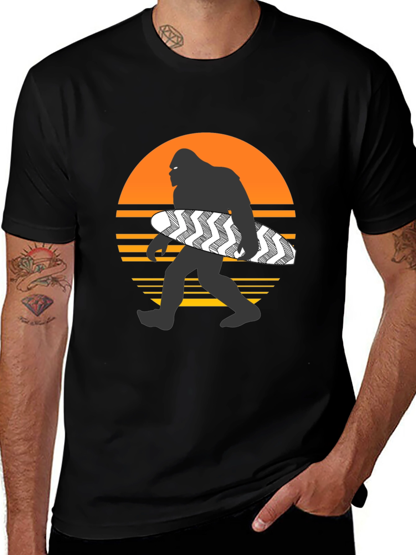 Variant 24 of Bigfoot Surfer Graphic Tee