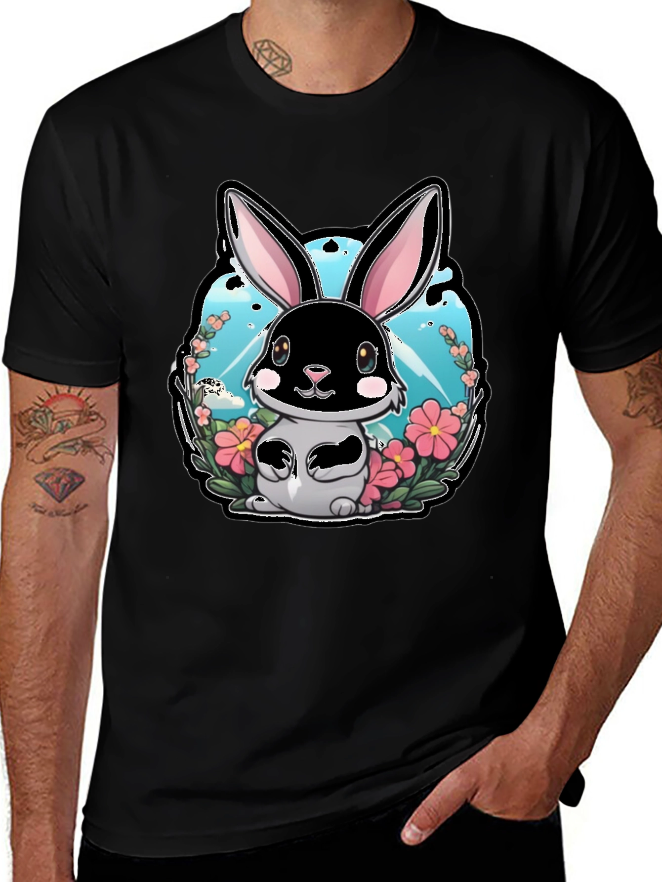 Variant 19 of Cute Bunny Graphic Tee - Unisex Soft Cotton