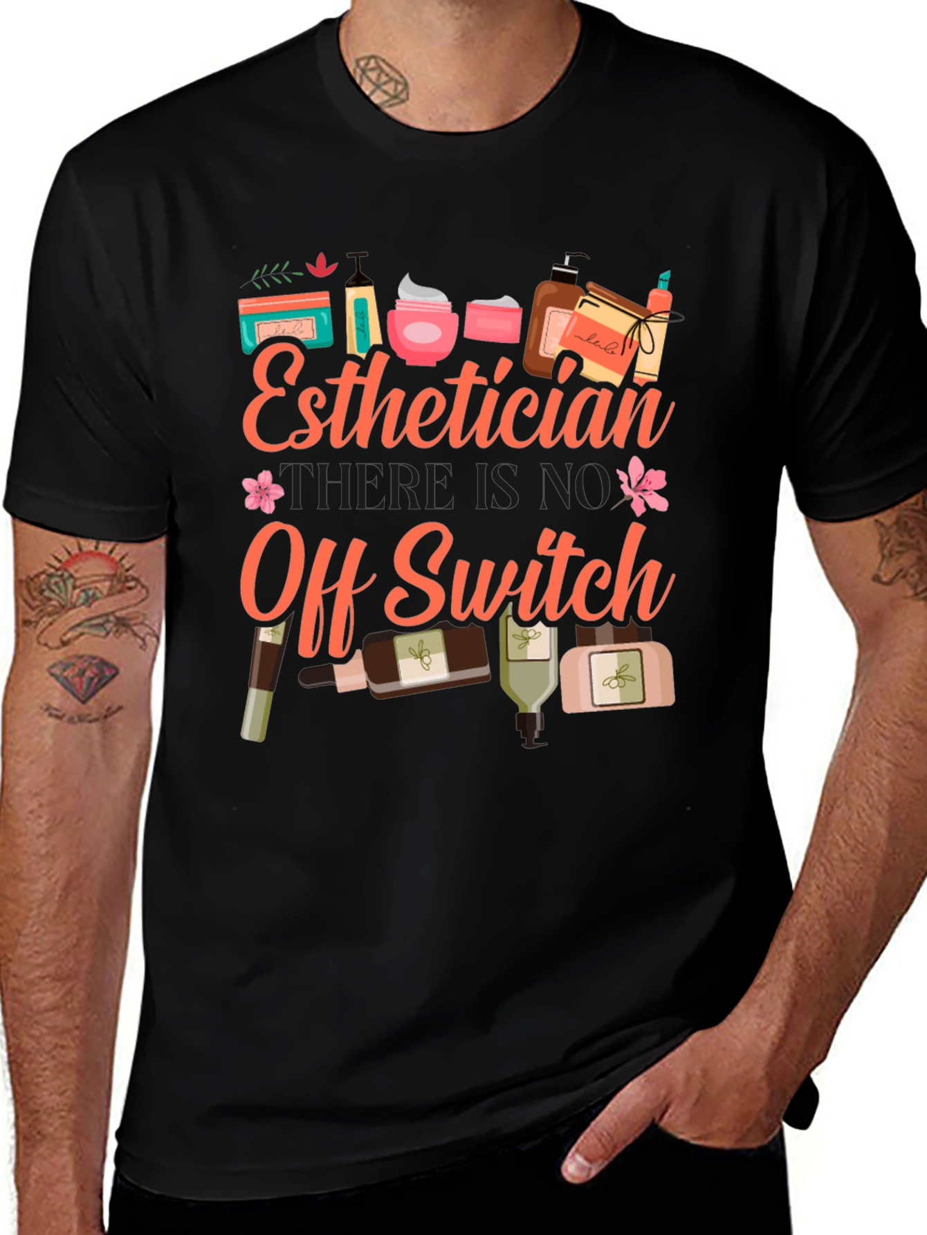 Variant 5 of Esthetician T-Shirt: No Off Switch, Beauty Pro Tee